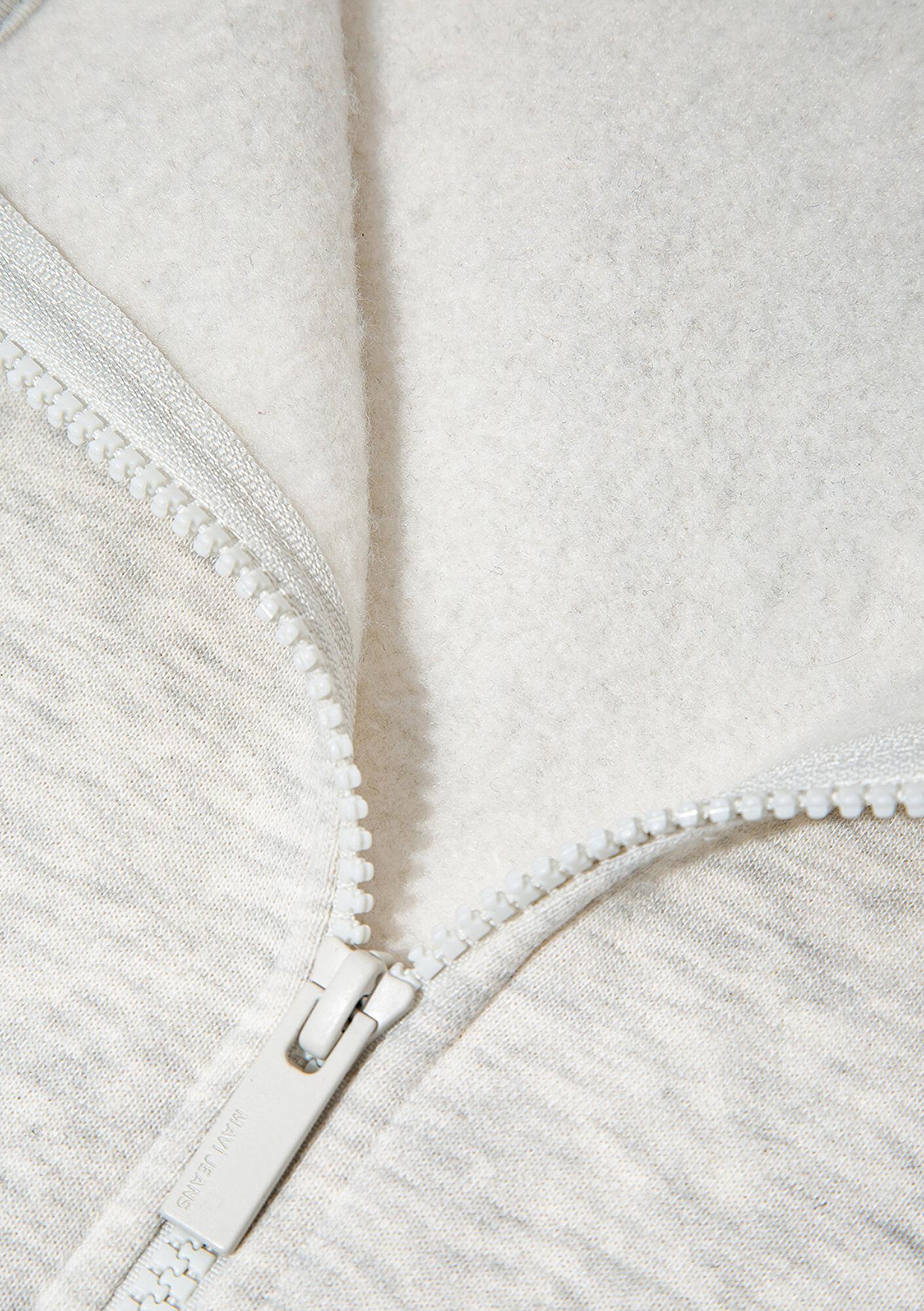 Mavi Mavi Logo Nakış Detaylı Kapüşonlu Bej Sweatshirt 1S10532-85576