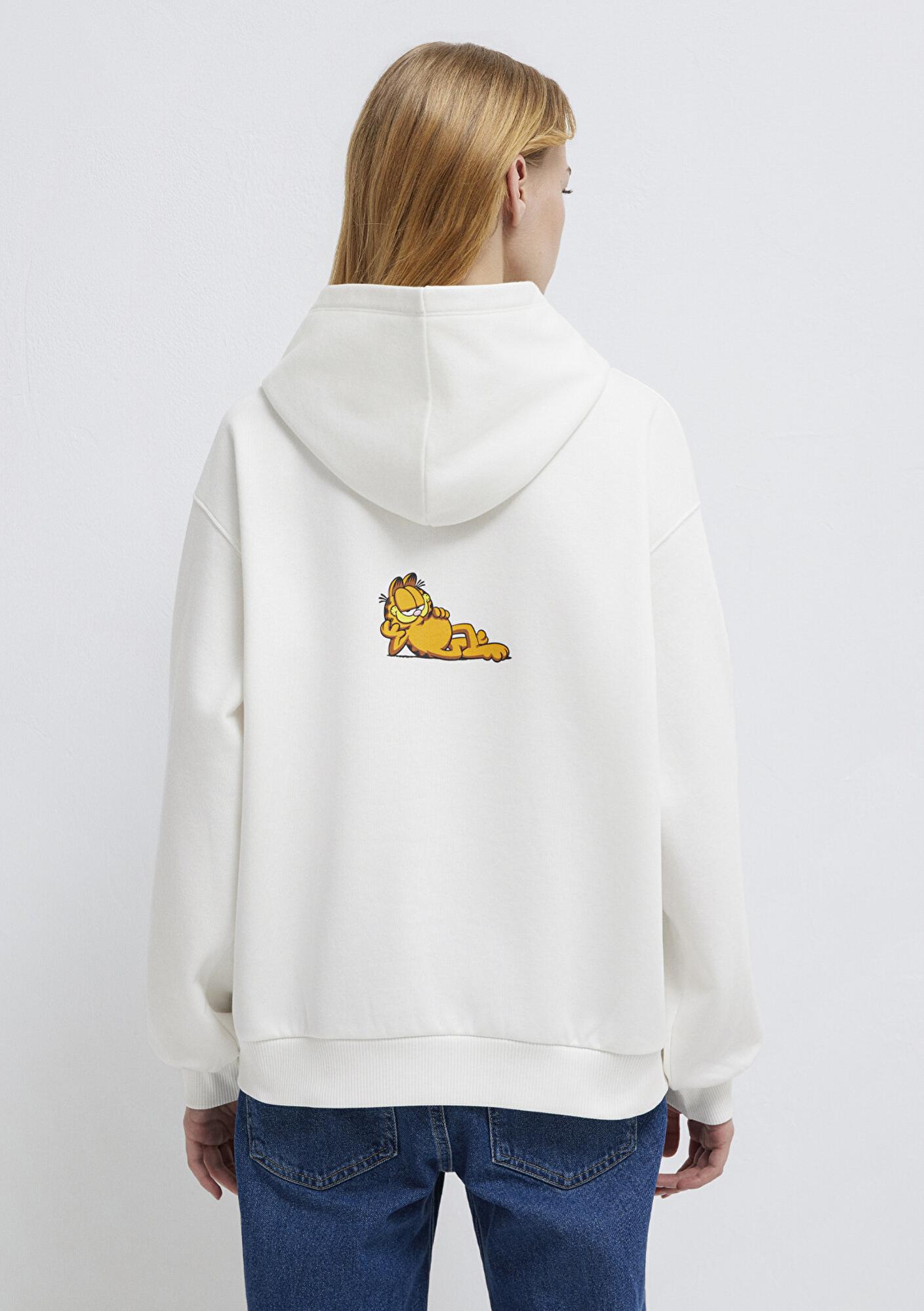 Mavi Garfield Baskılı Ekru Sweatshirt 1S10530-80194