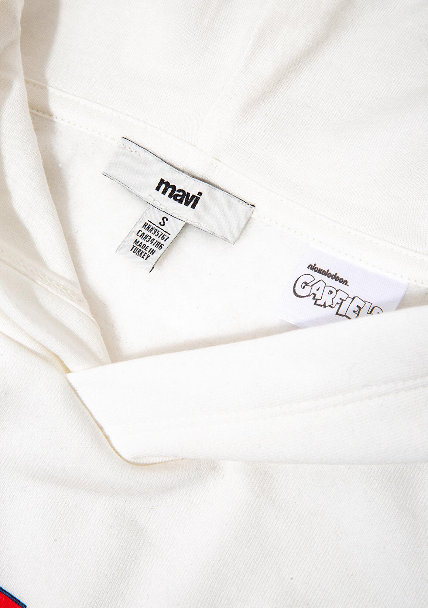 Mavi Garfield Baskılı Ekru Sweatshirt 1S10530-80194