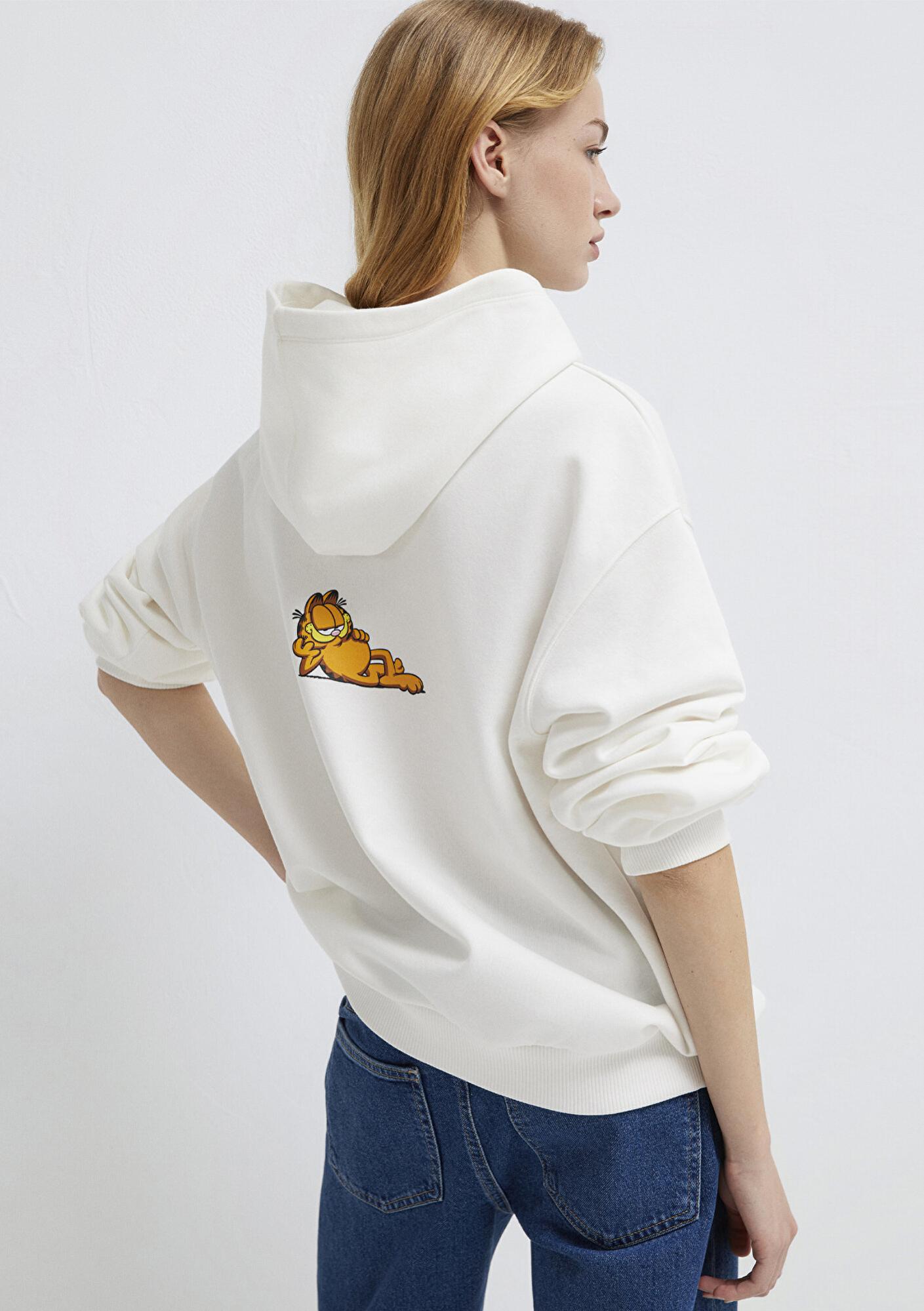 Mavi Garfield Baskılı Ekru Sweatshirt 1S10530-80194