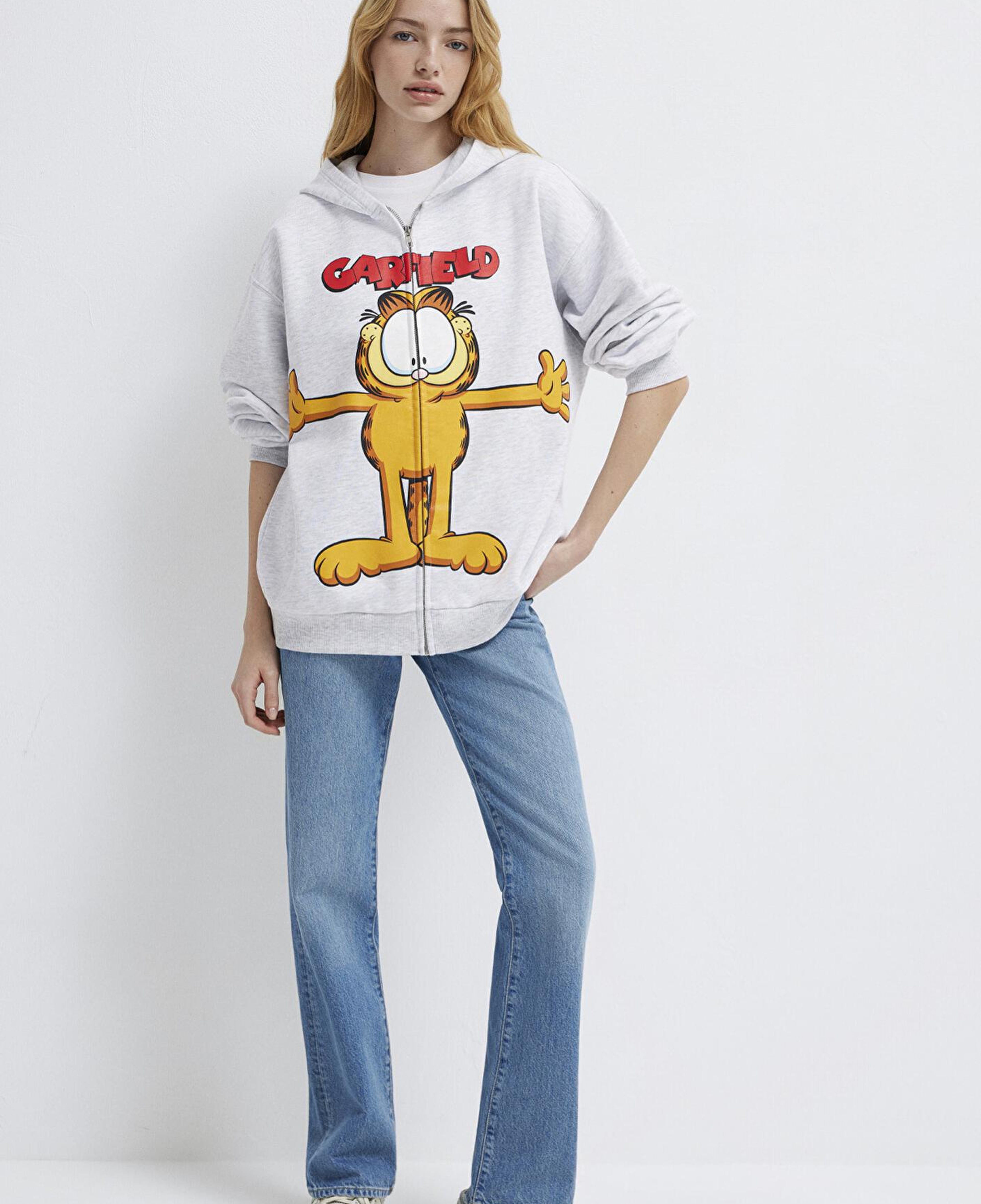 Mavi Garfield Baskılı Gri Sweatshirt 1S10527-88467