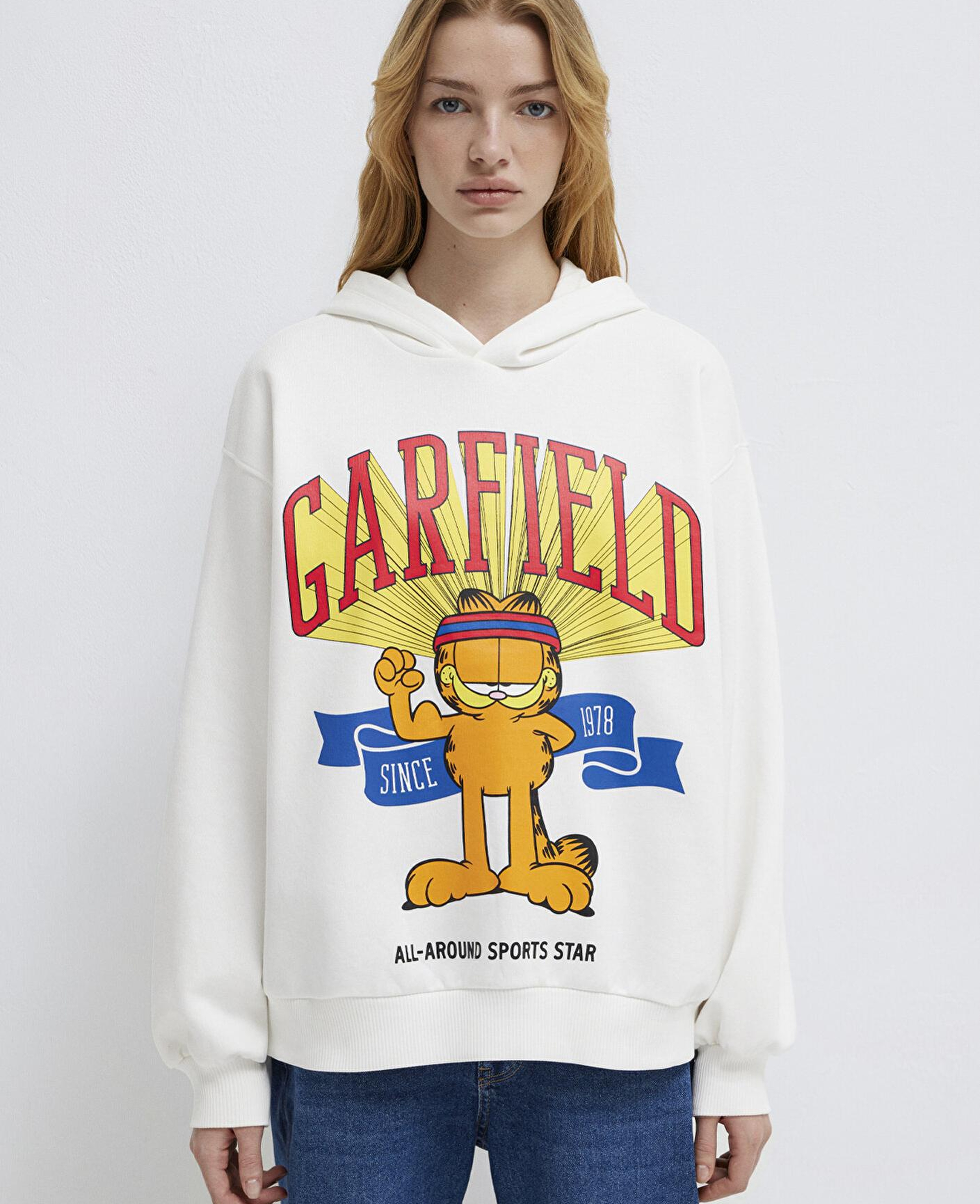 Mavi Garfield Baskılı Ekru Sweatshirt 1S10530-80194