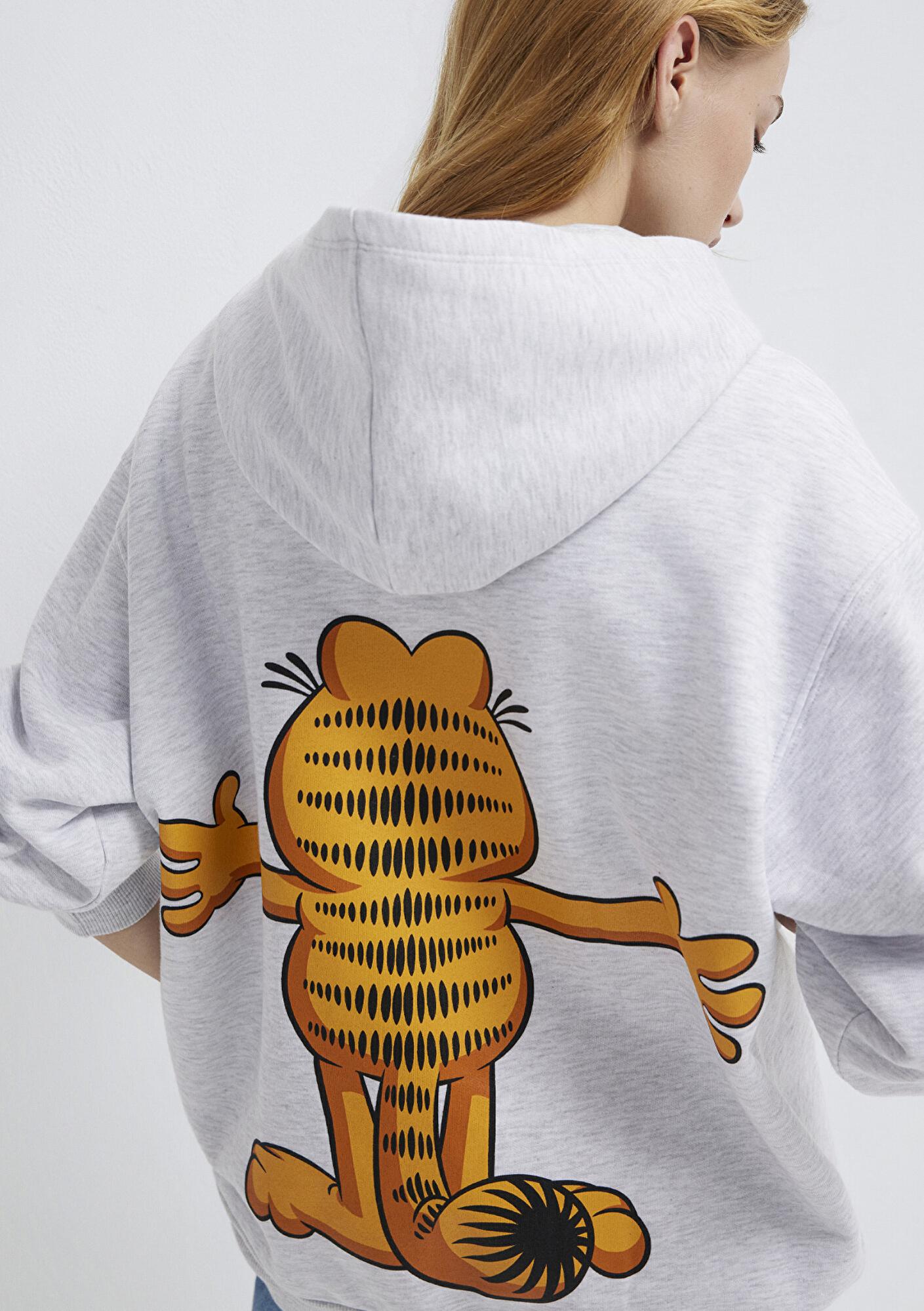 Mavi Garfield Baskılı Gri Sweatshirt 1S10527-88467