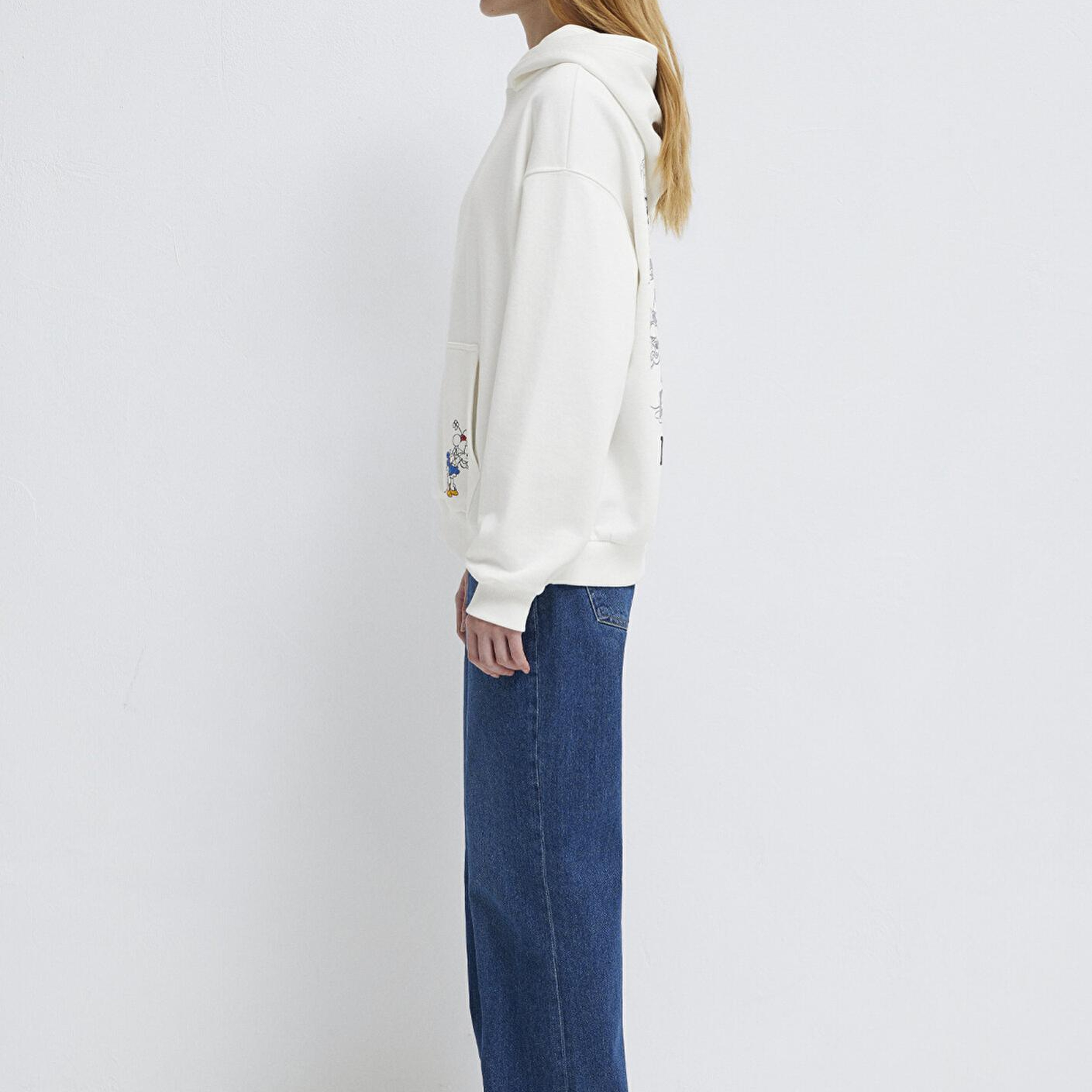 Mavi Minnie Mouse Baskılı Ekru Sweatshirt 1S10520-80194