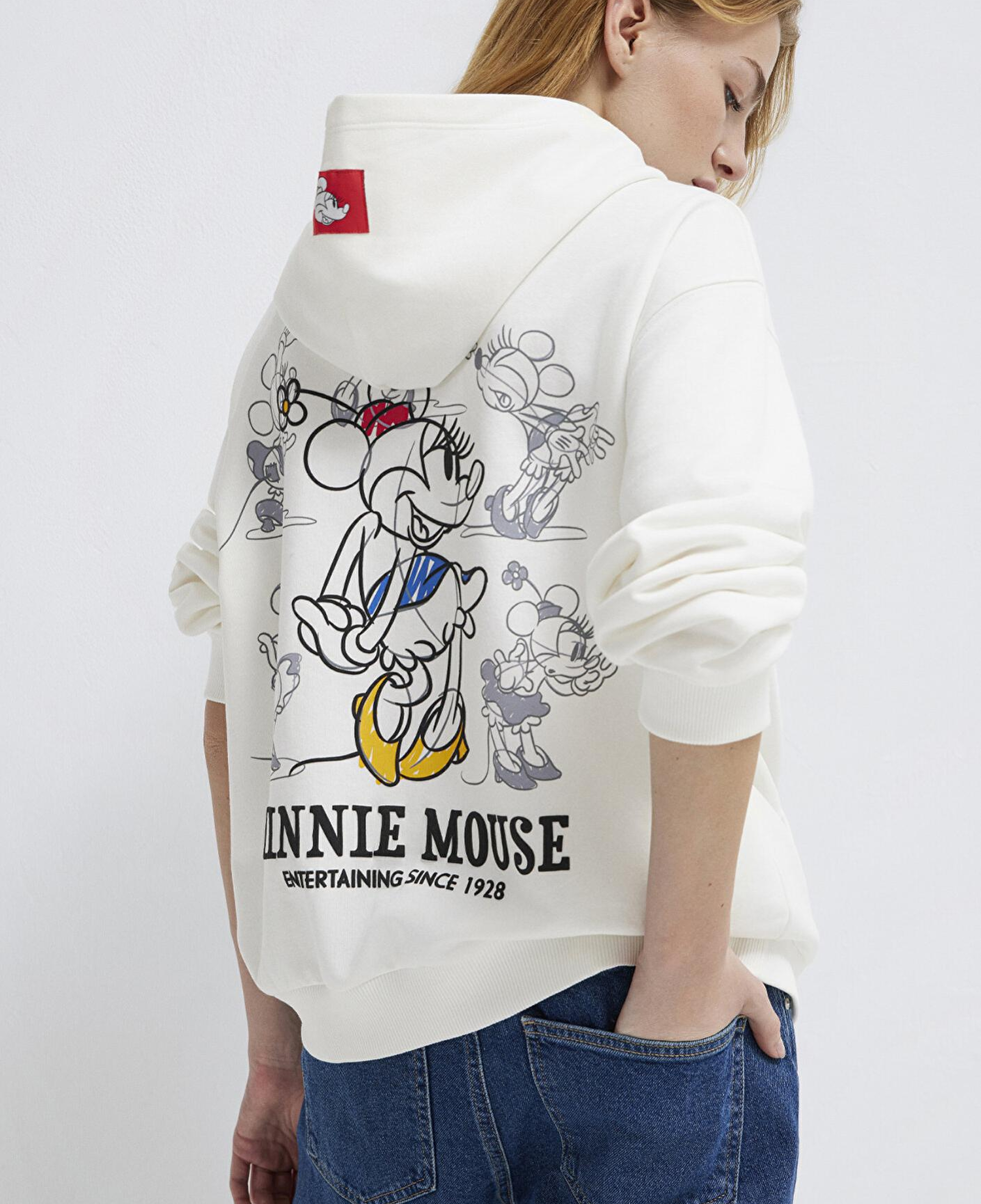 Mavi Minnie Mouse Baskılı Ekru Sweatshirt 1S10520-80194