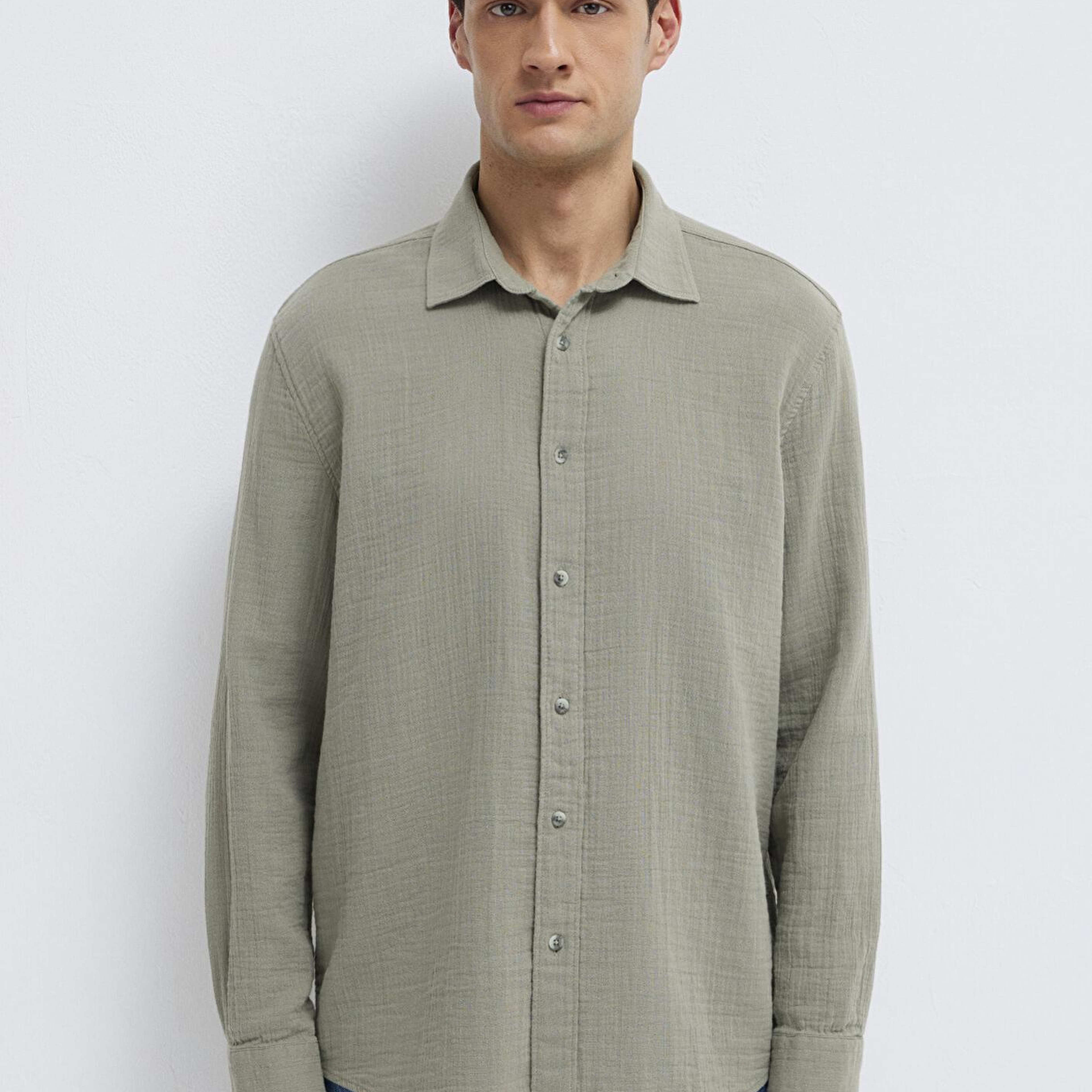 Mavi Yeşil Gömlek Regular Fit / Normal Kesim 0211518-71484