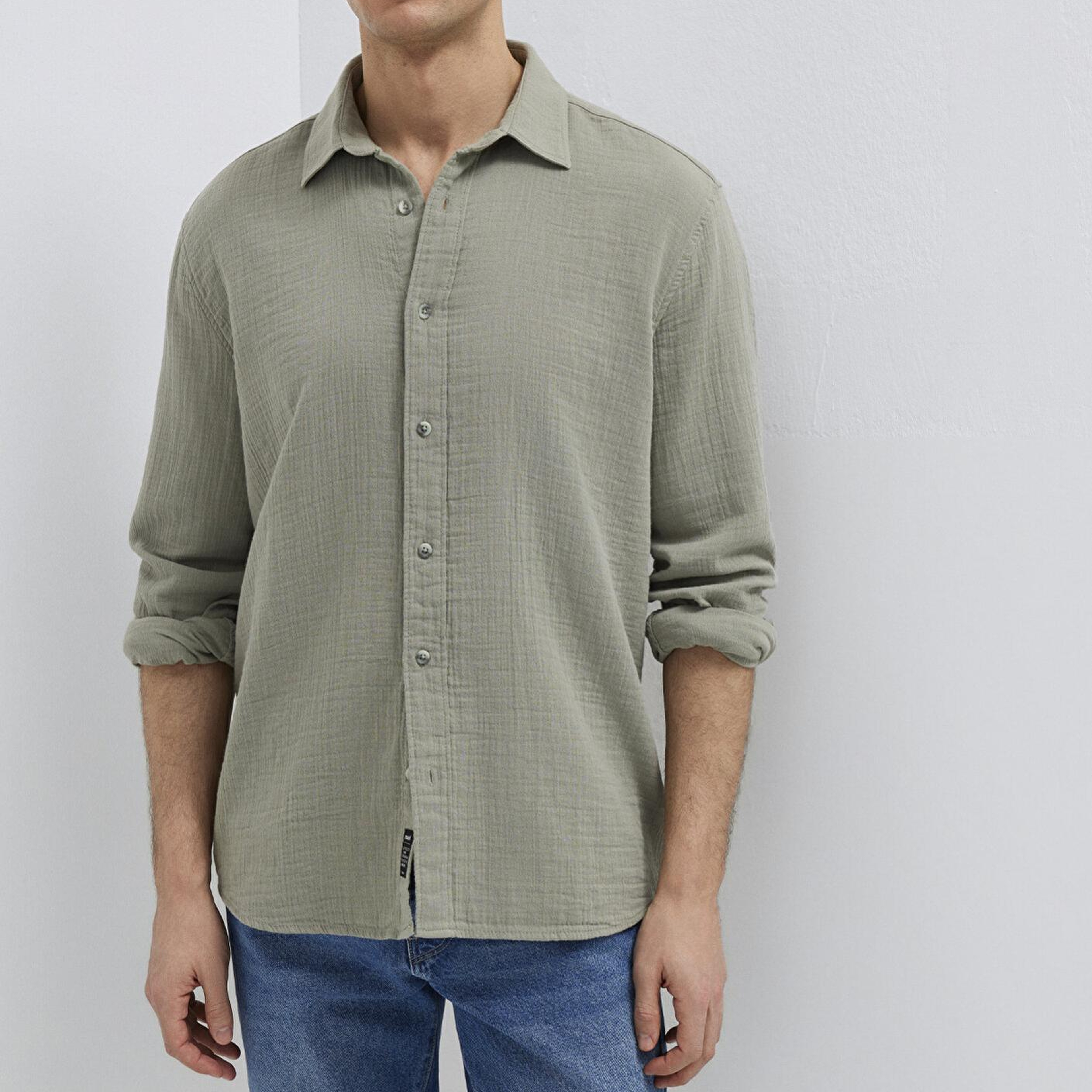 Mavi Yeşil Gömlek Regular Fit / Normal Kesim 0211518-71484