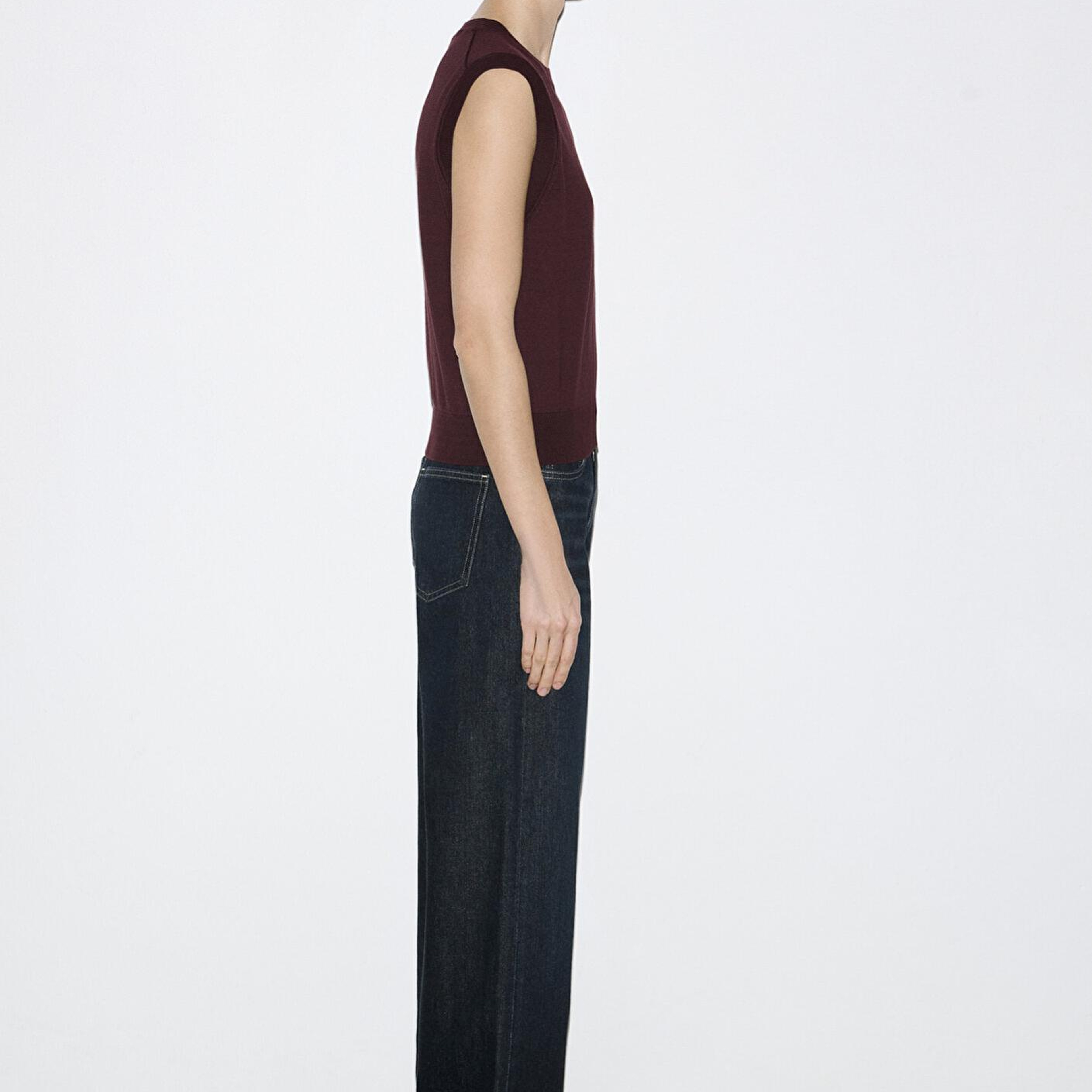 Mavi Bisiklet Yaka Bordo Triko Süveter Slim Fit / Dar Kesim 1710866-70223