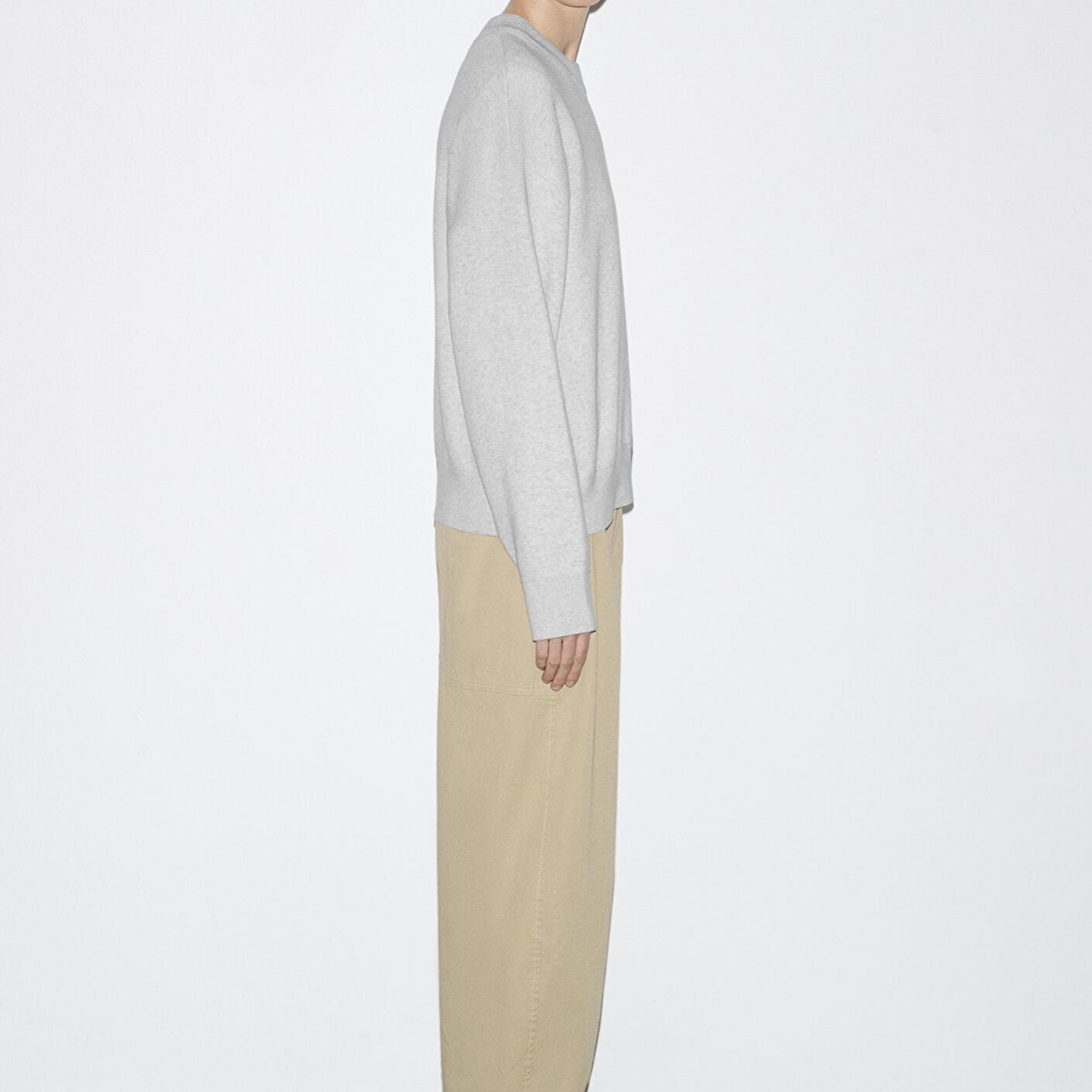 Mavi Bisiklet Yaka Gri Kazak Oversize / Geniş Kesim 1710883-83096