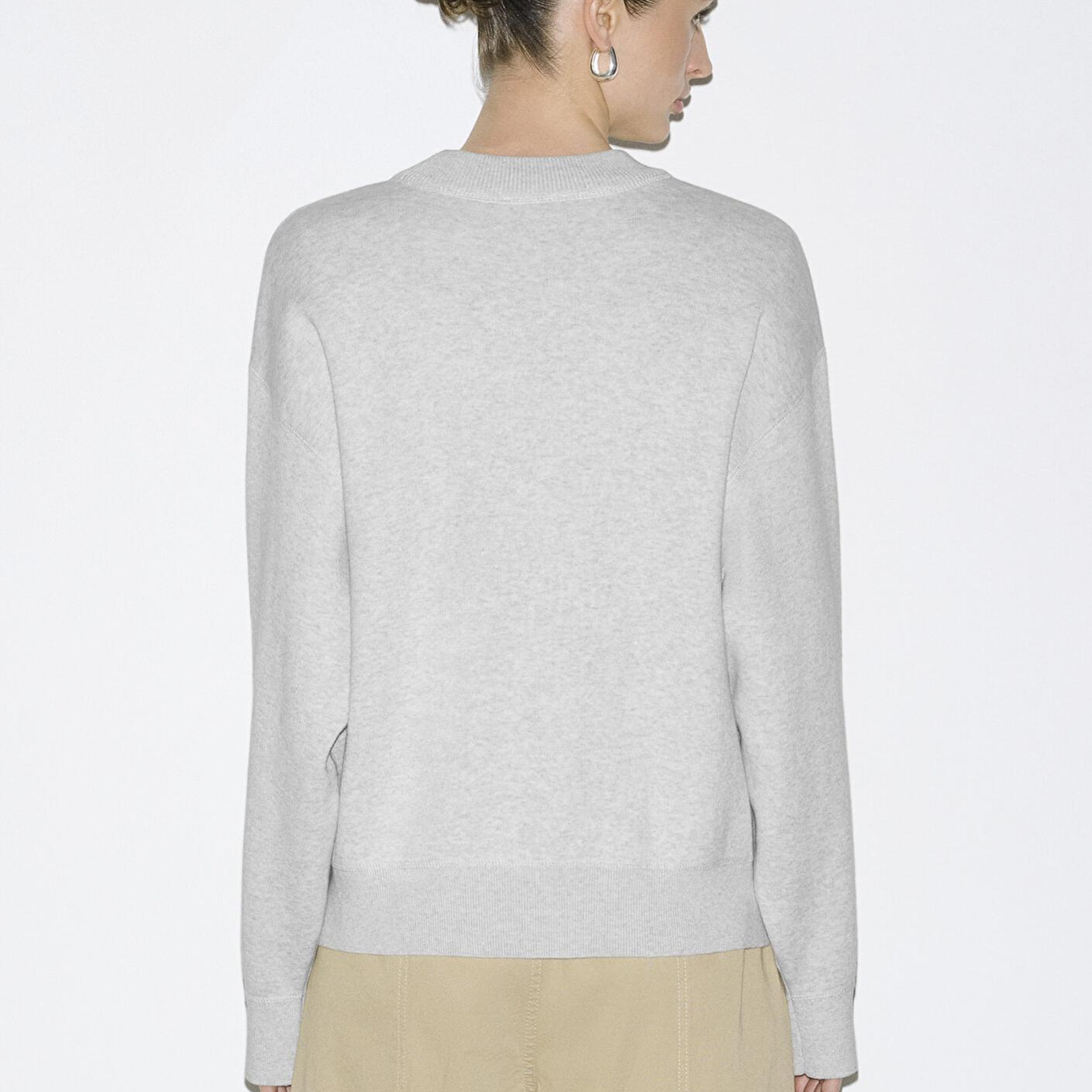 Mavi Bisiklet Yaka Gri Kazak Oversize / Geniş Kesim 1710883-83096