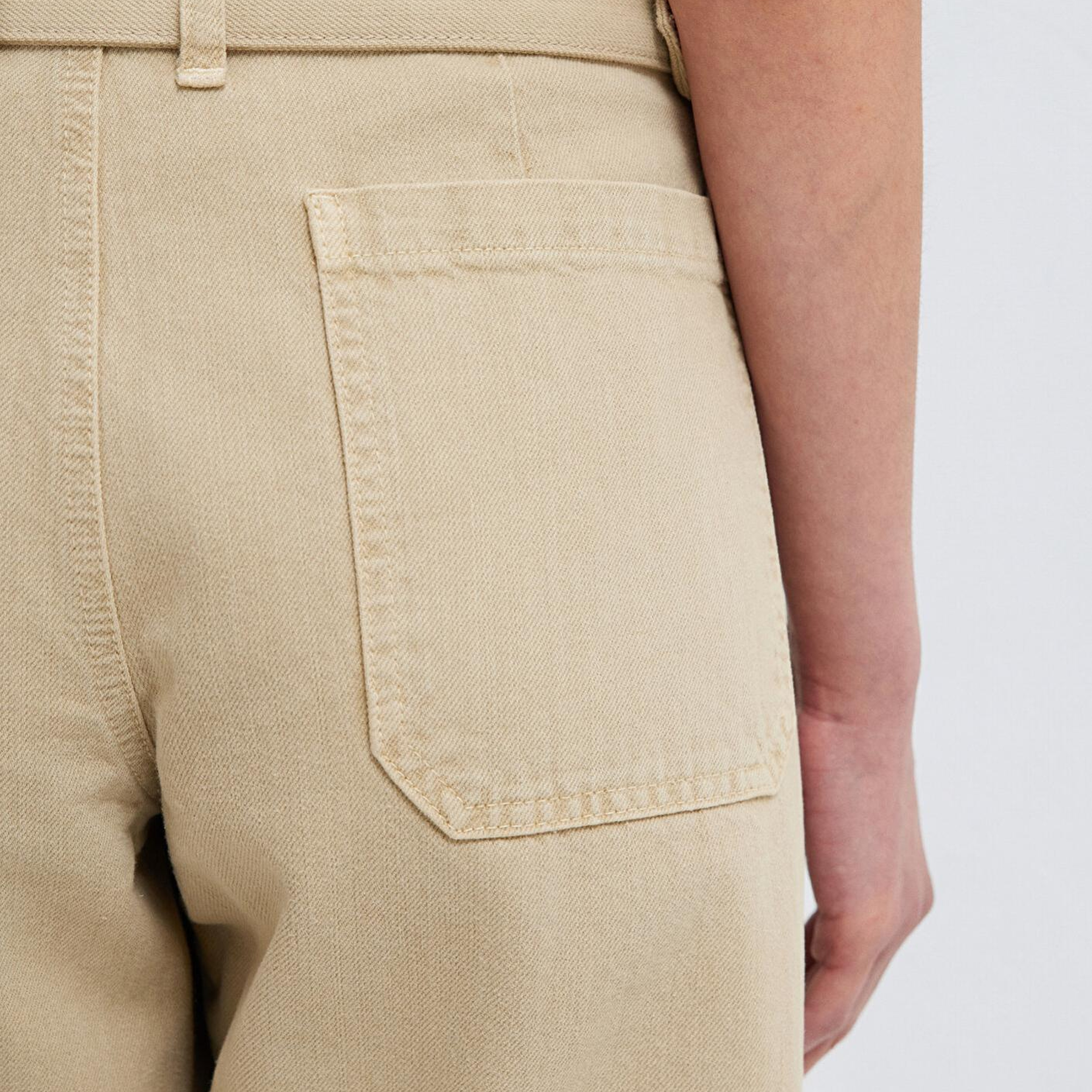 Mavi Kemerli Bej Pantolon 1011183-70153