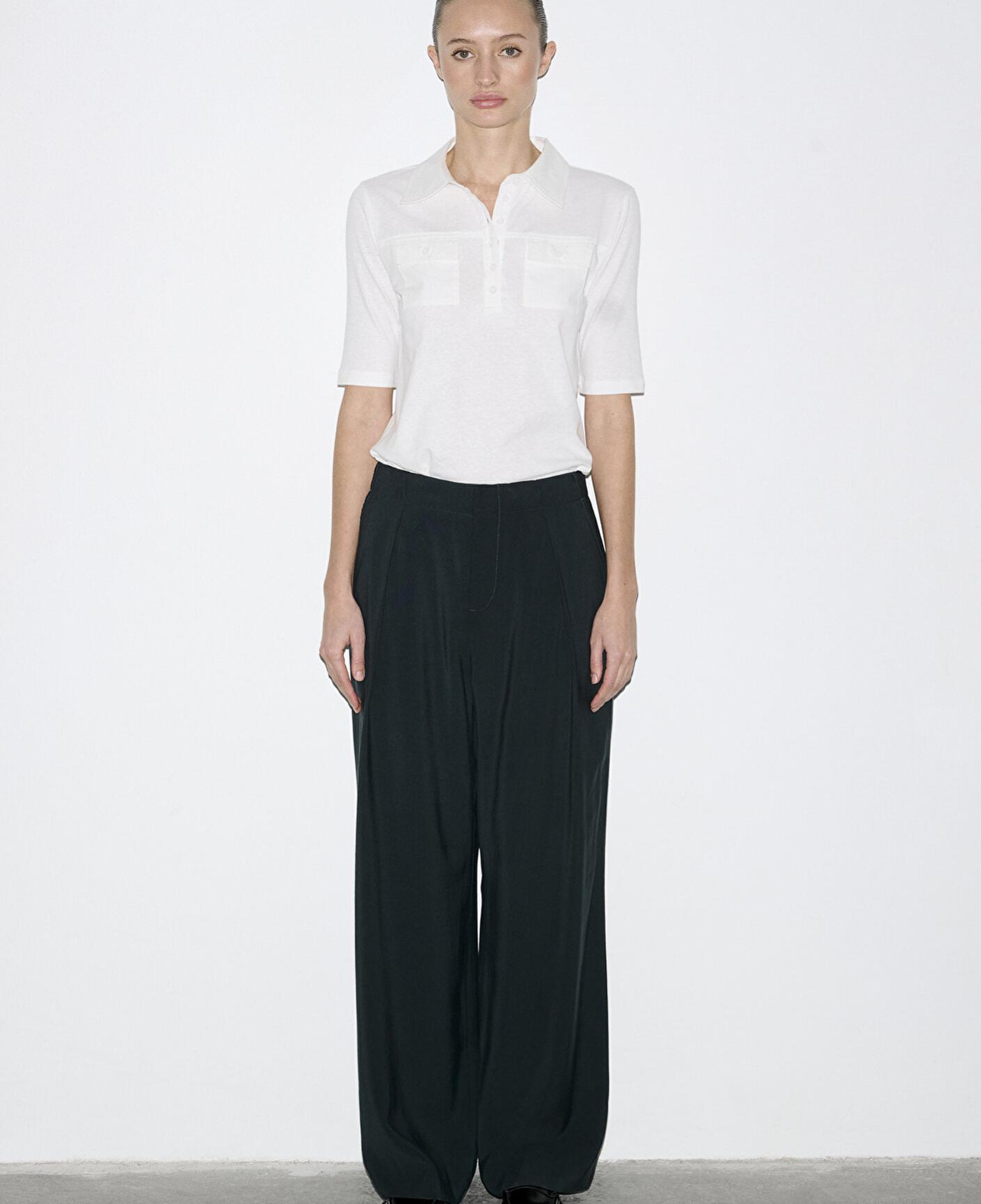 Mavi Lacivert Geniş Paça Pantolon 1011180-91480