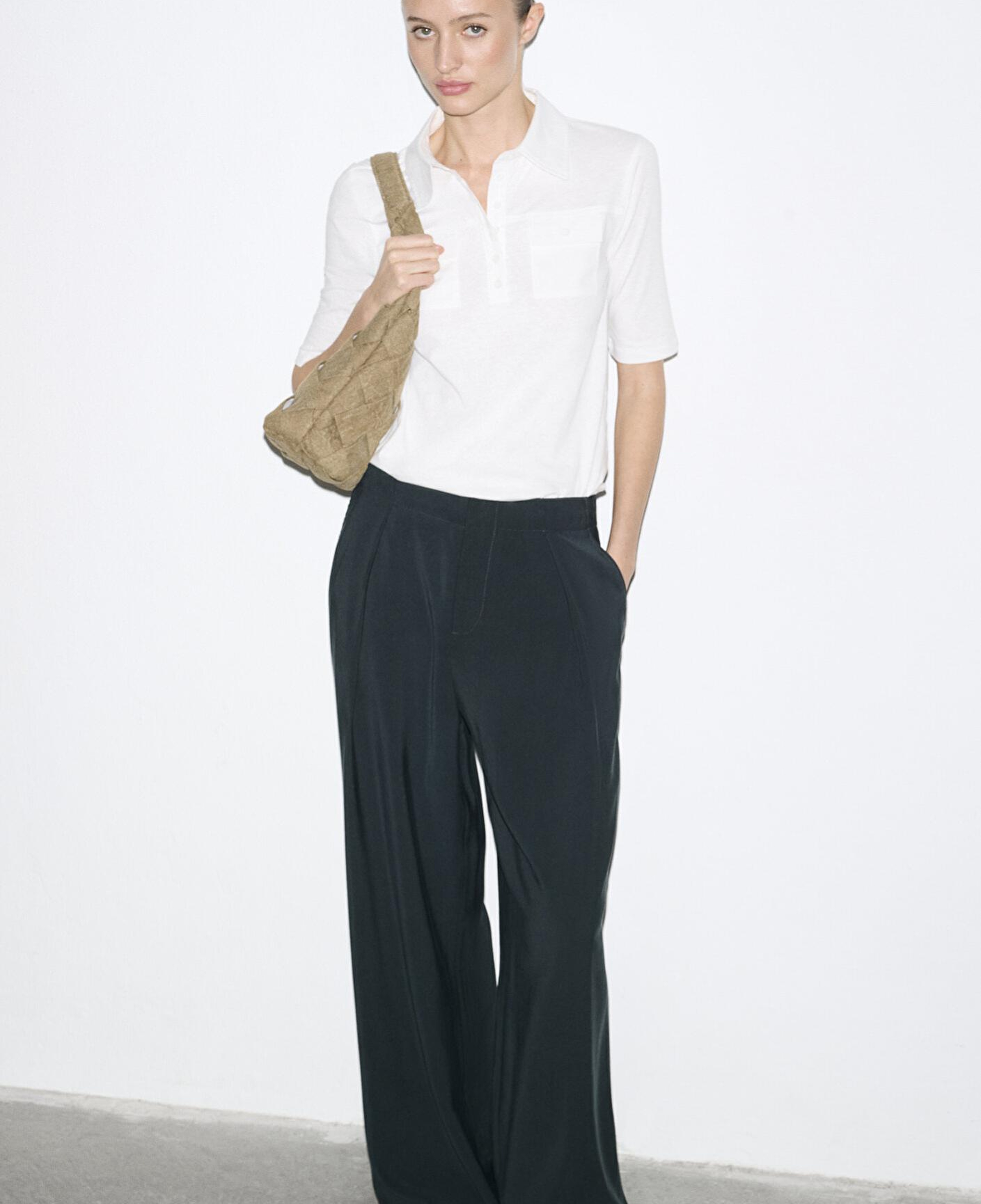 Mavi Lacivert Geniş Paça Pantolon 1011180-91480