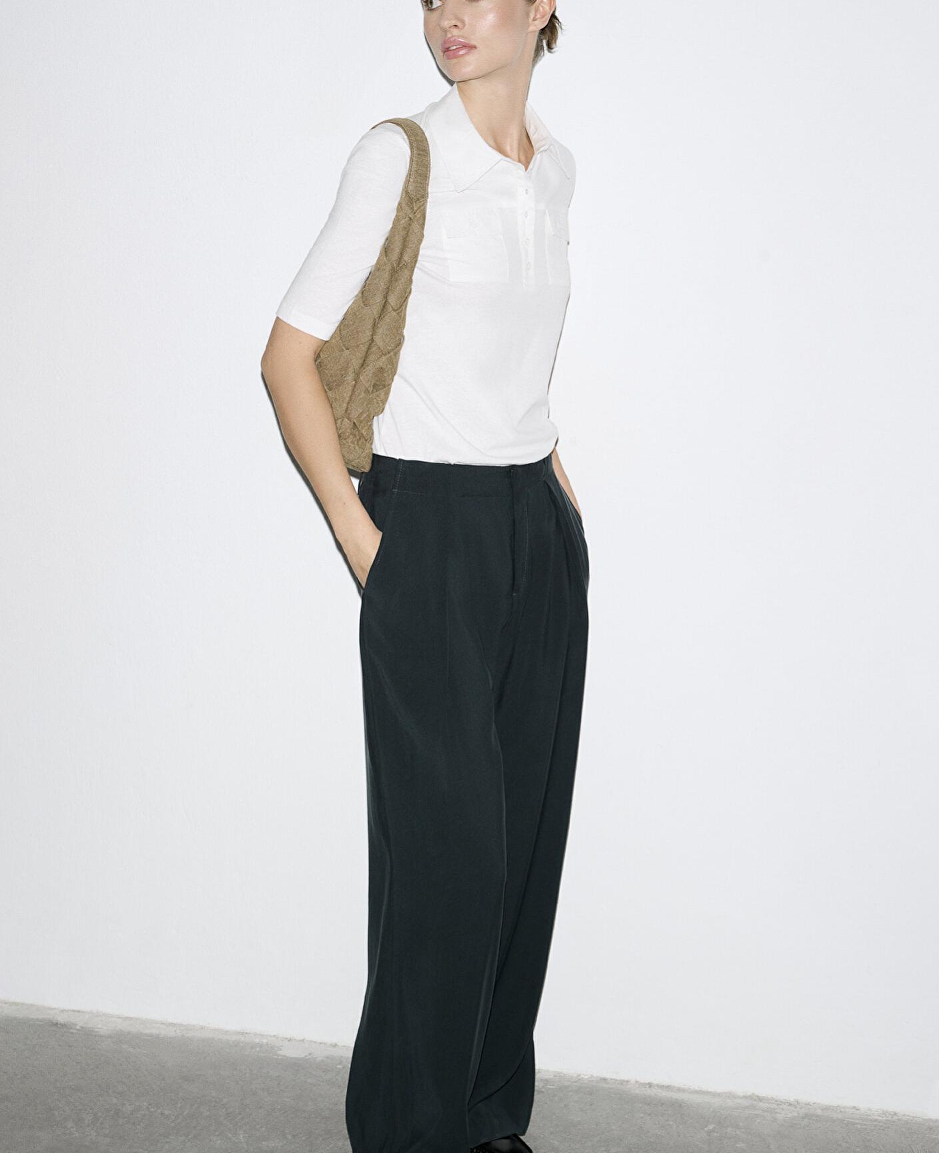 Mavi Lacivert Geniş Paça Pantolon 1011180-91480