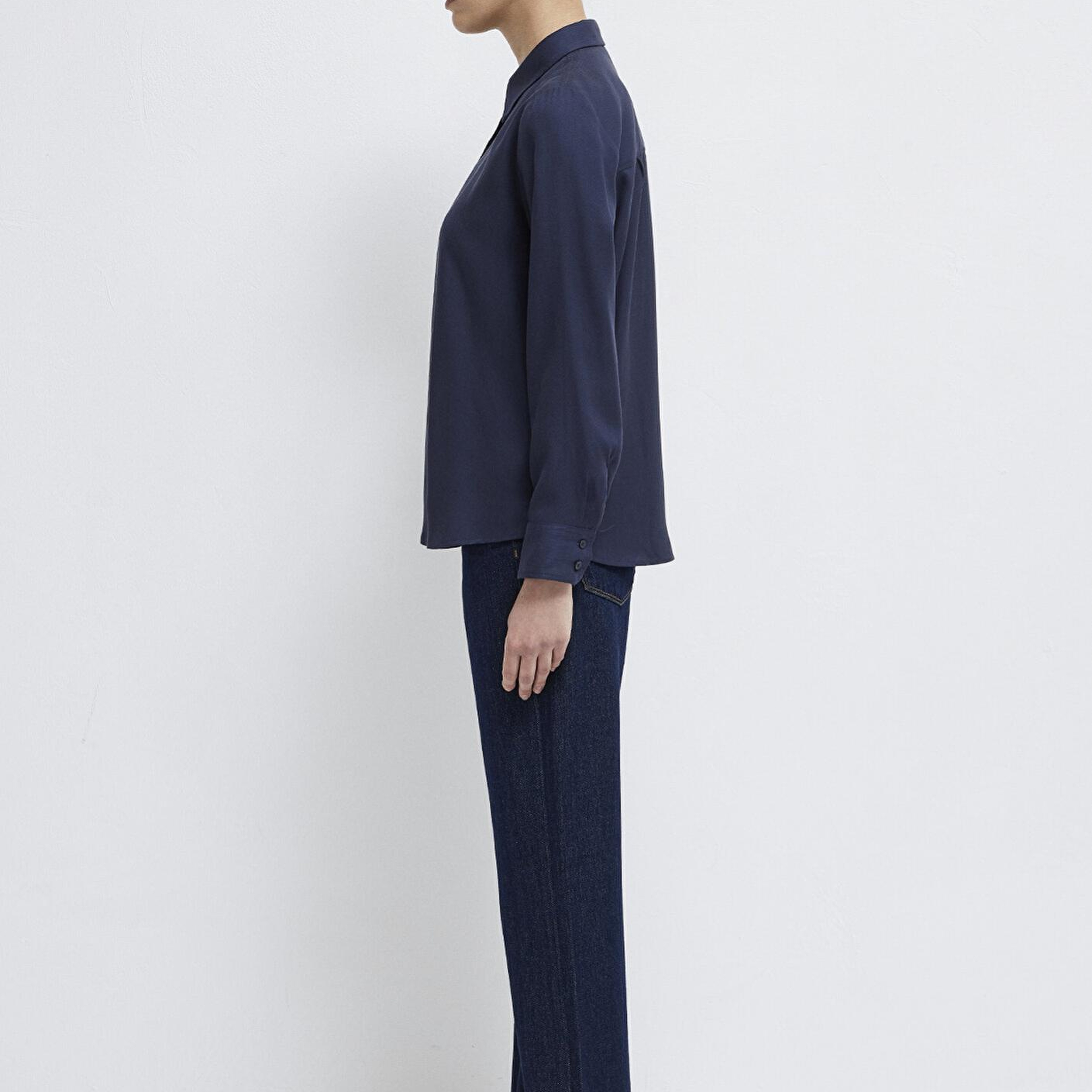 Mavi Lacivert (TENCEL™) Liyosel Gömlek Regular Fit / Normal Kesim 1211506-70487