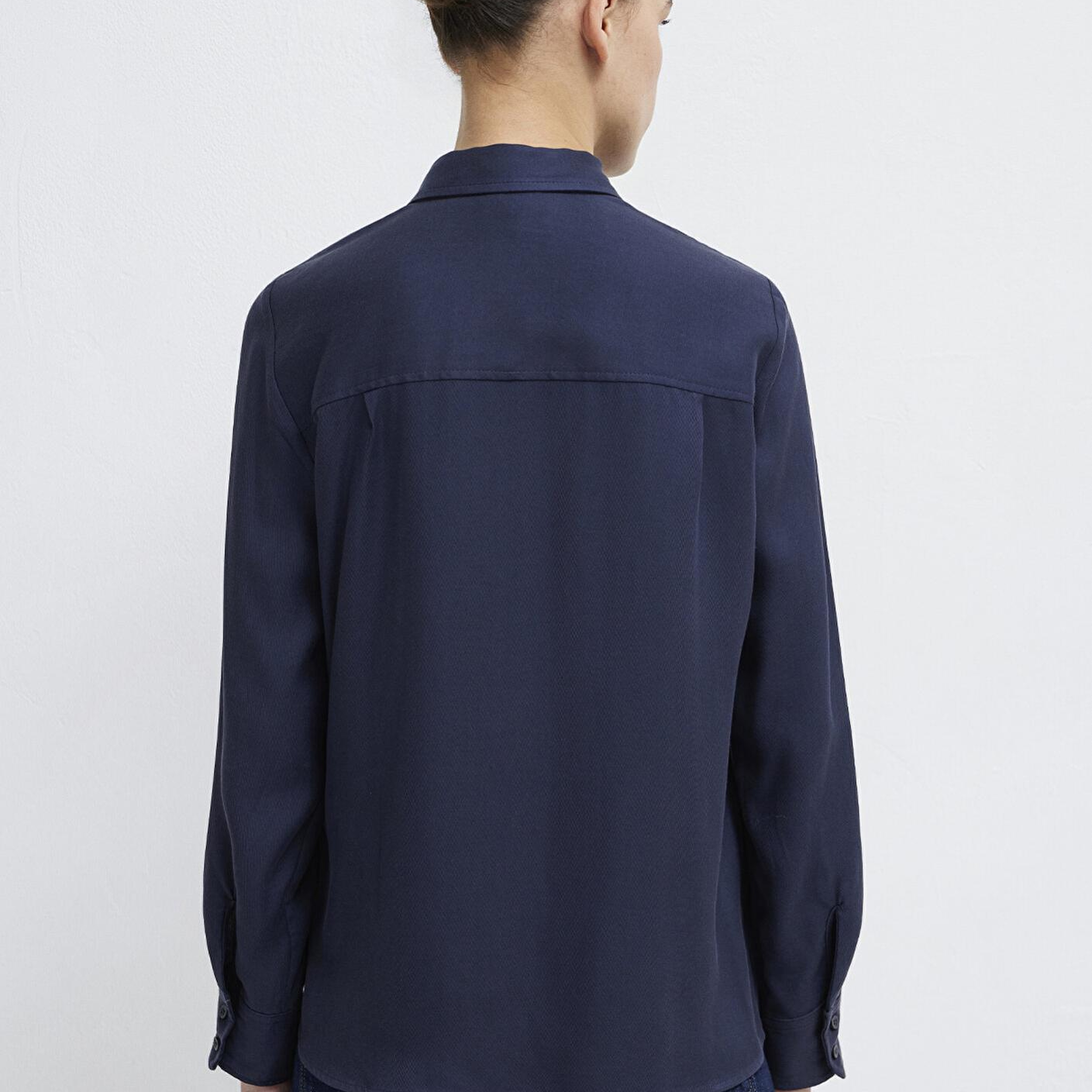 Mavi Lacivert (TENCEL™) Liyosel Gömlek Regular Fit / Normal Kesim 1211506-70487