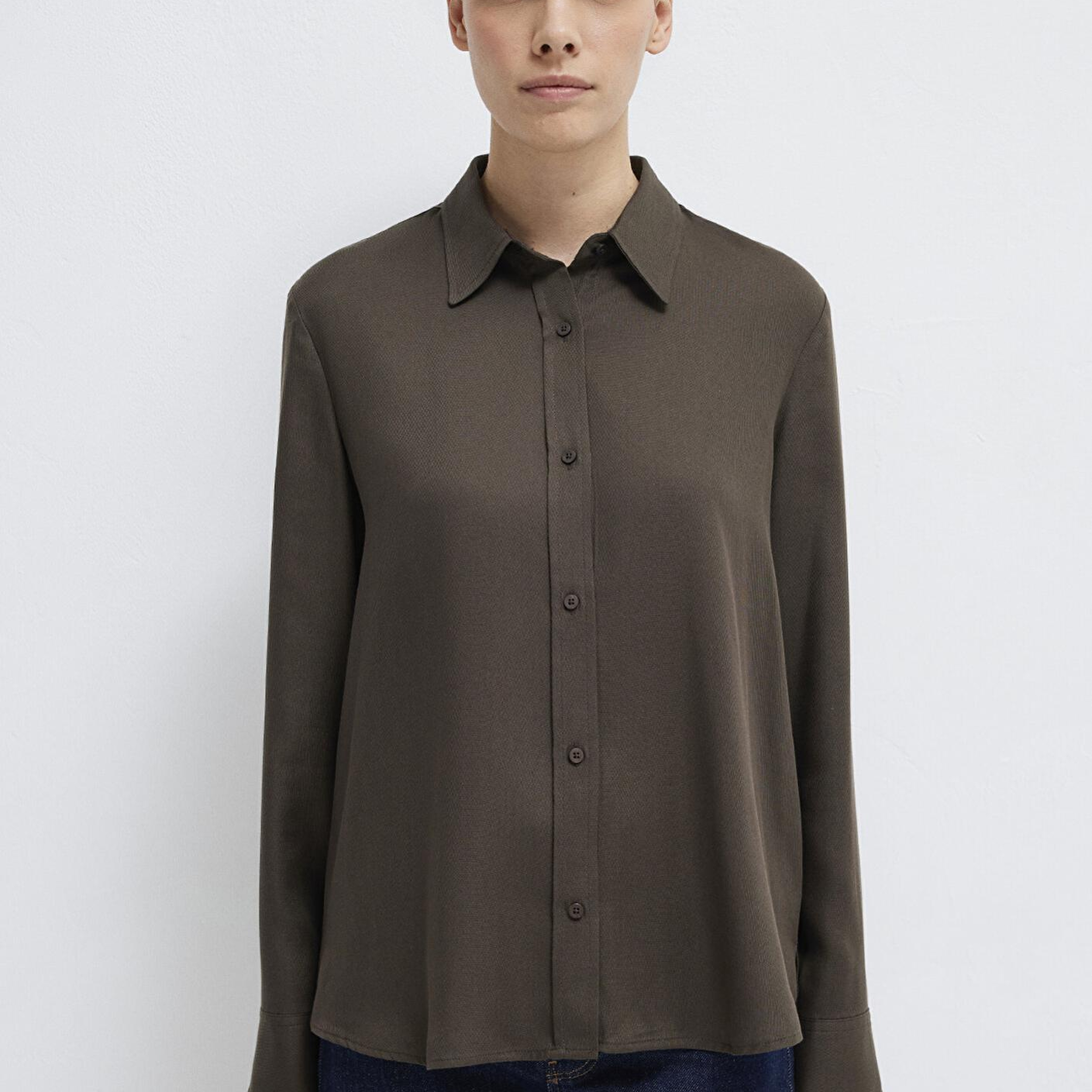 Mavi Haki (TENCEL™) Liyosel Gömlek Regular Fit / Normal Kesim 1211506-71603