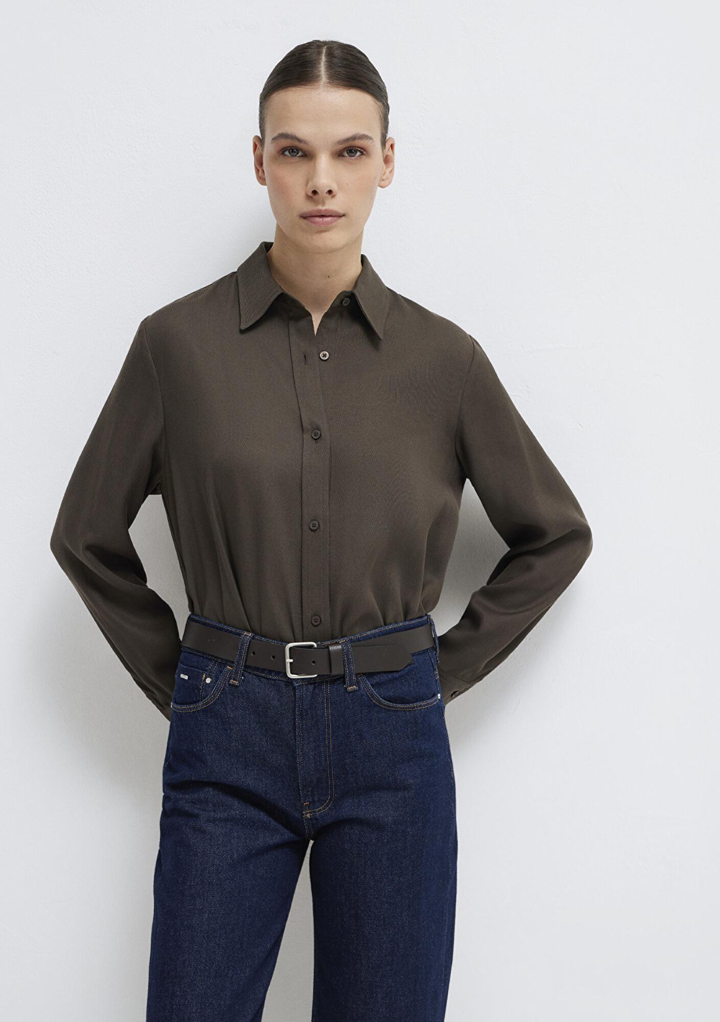 Mavi Haki (TENCEL™) Liyosel Gömlek Regular Fit / Normal Kesim 1211506-71603