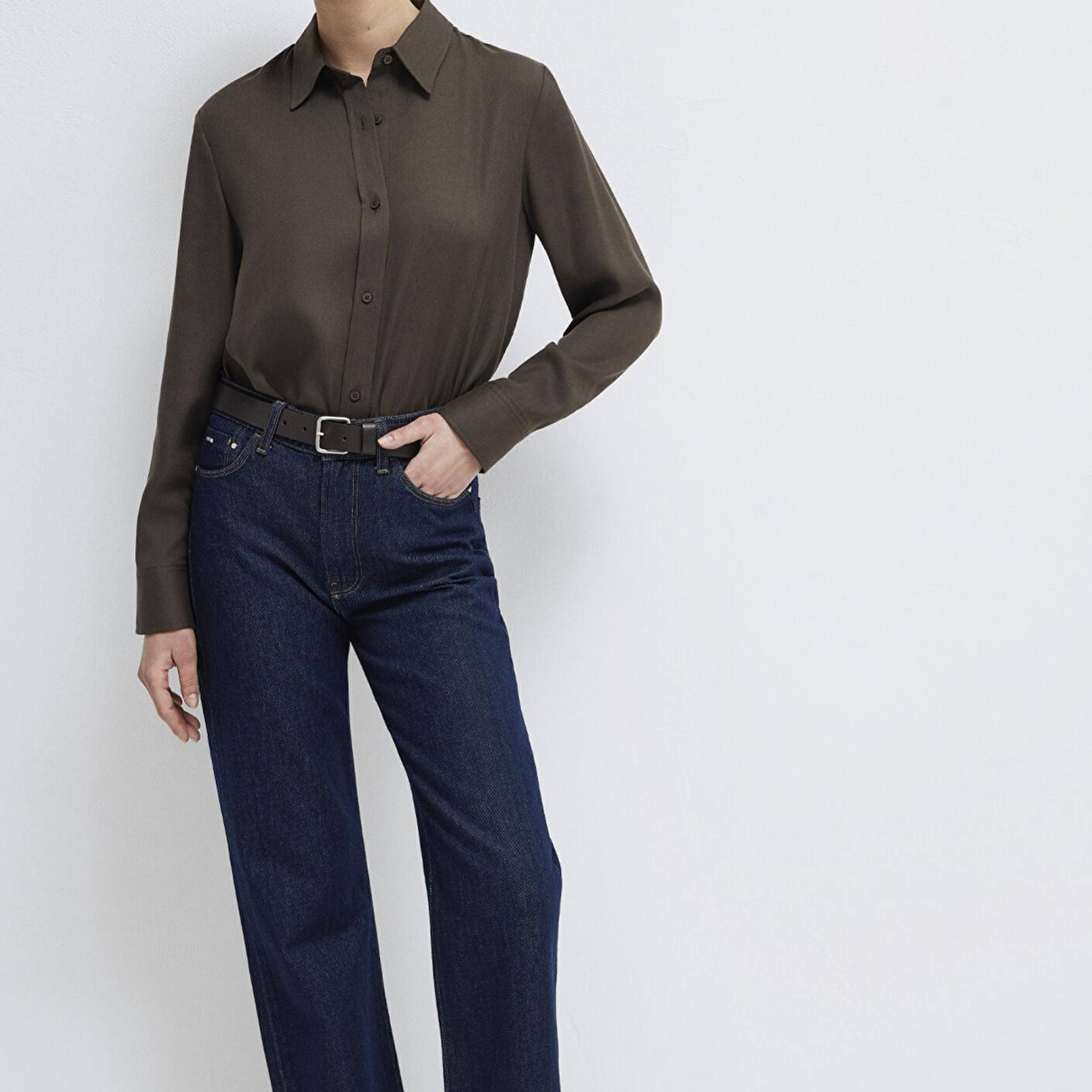 Mavi Haki (TENCEL™) Liyosel Gömlek Regular Fit / Normal Kesim 1211506-71603