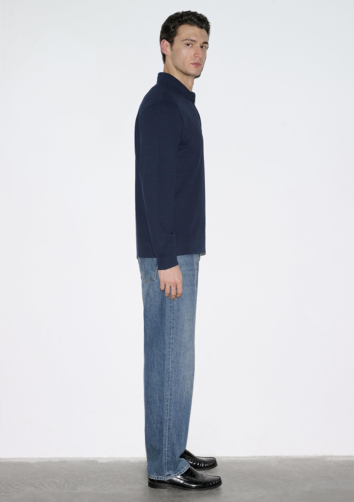 Mavi Esnek Lacivert Travel Polo Sweatshirt 0S10561-70497