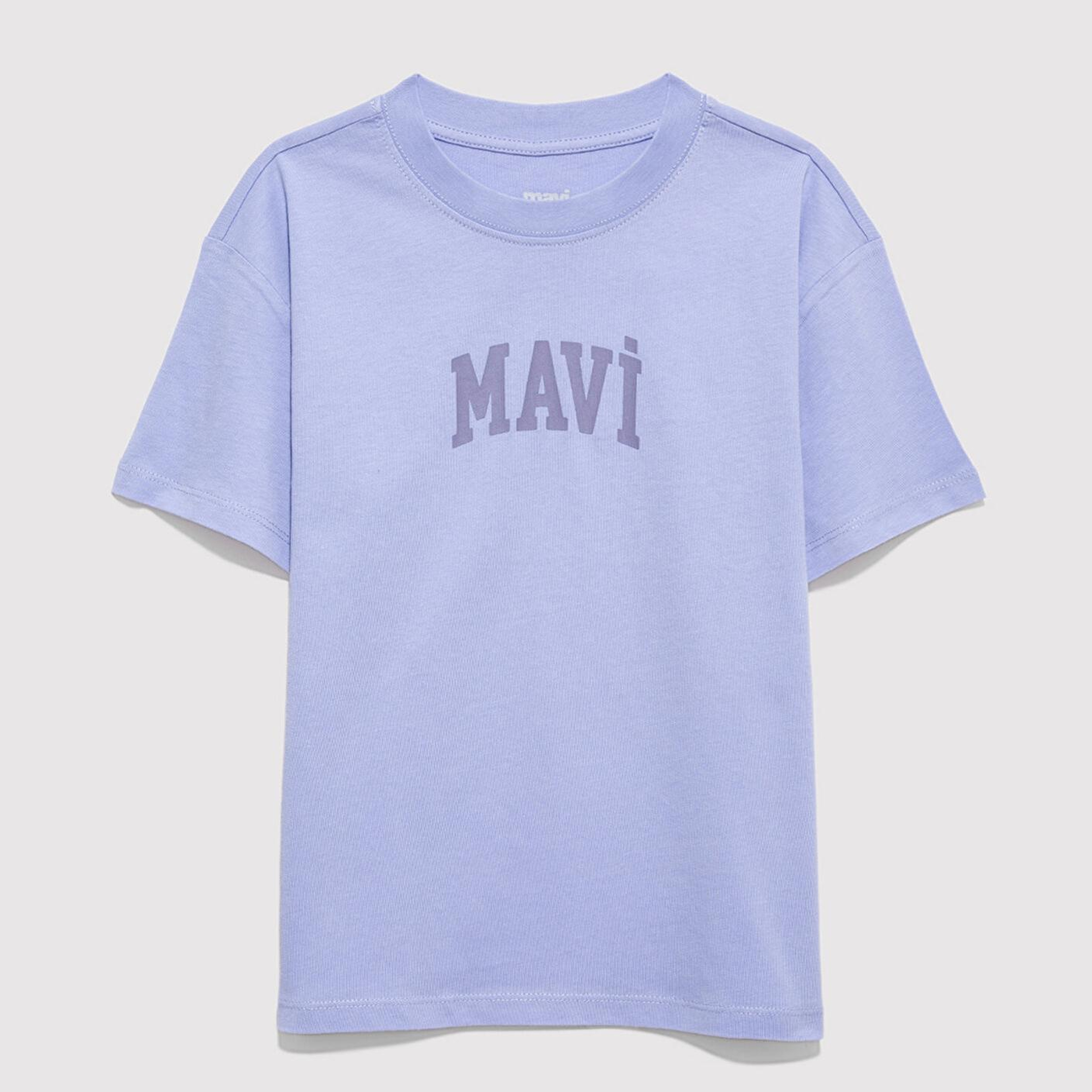 Mavi Mavi Baskılı Mor Tişört Loose Fit / Bol Rahat Kesim 7610467-70545