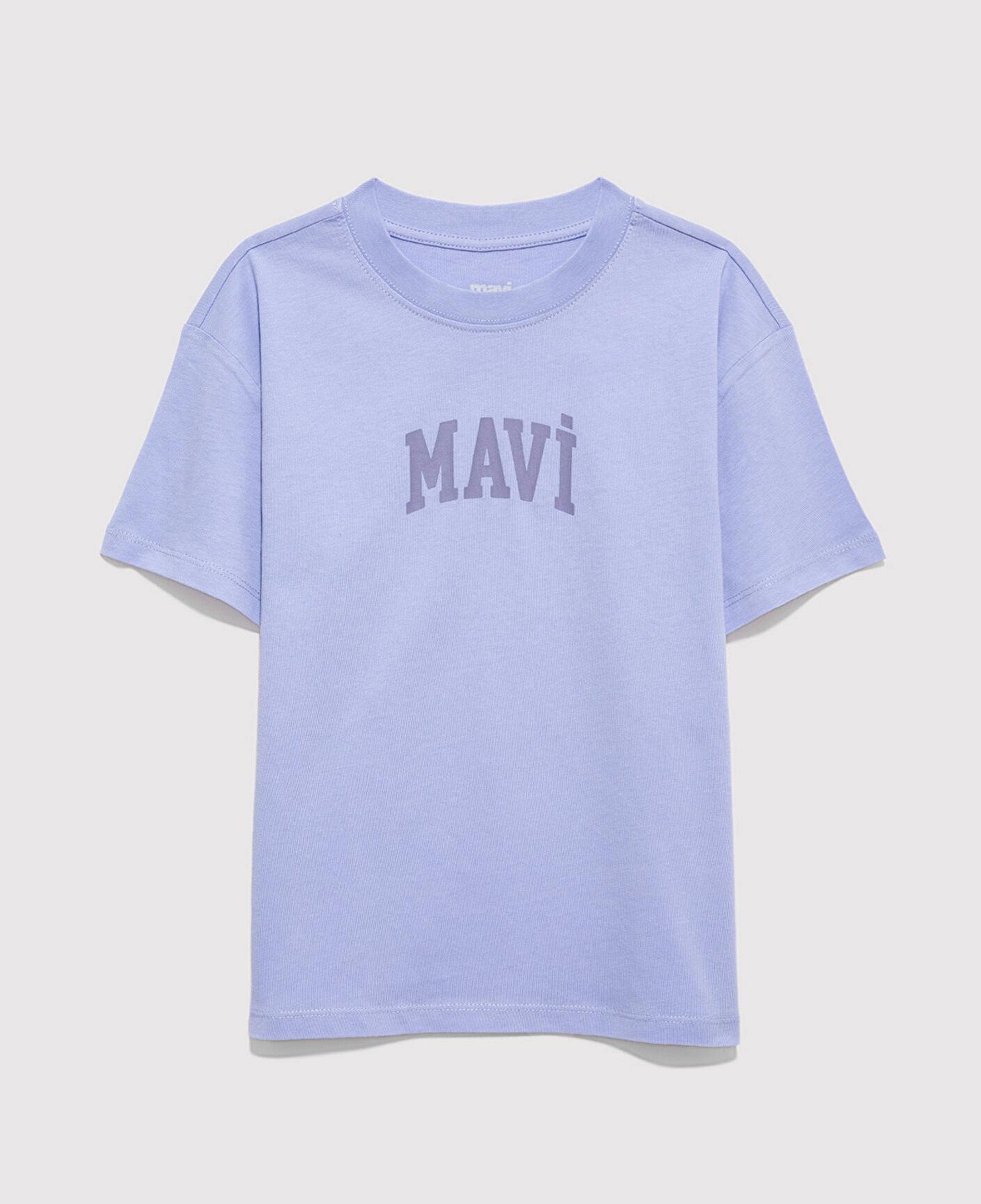 Mavi Mavi Baskılı Mor Tişört Loose Fit / Bol Rahat Kesim 7610467-70545
