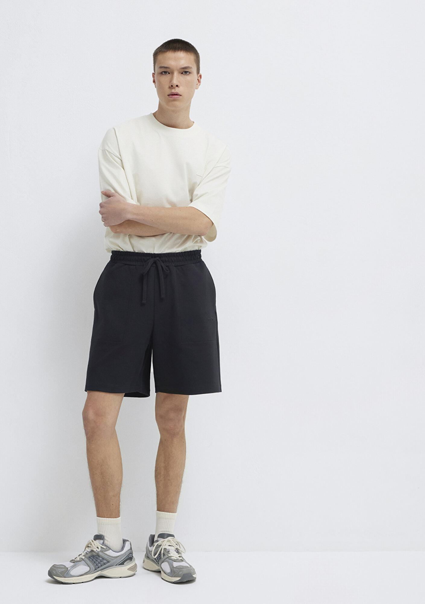 Mavi MVJNS Baskılı Siyah Şort 0010586-900