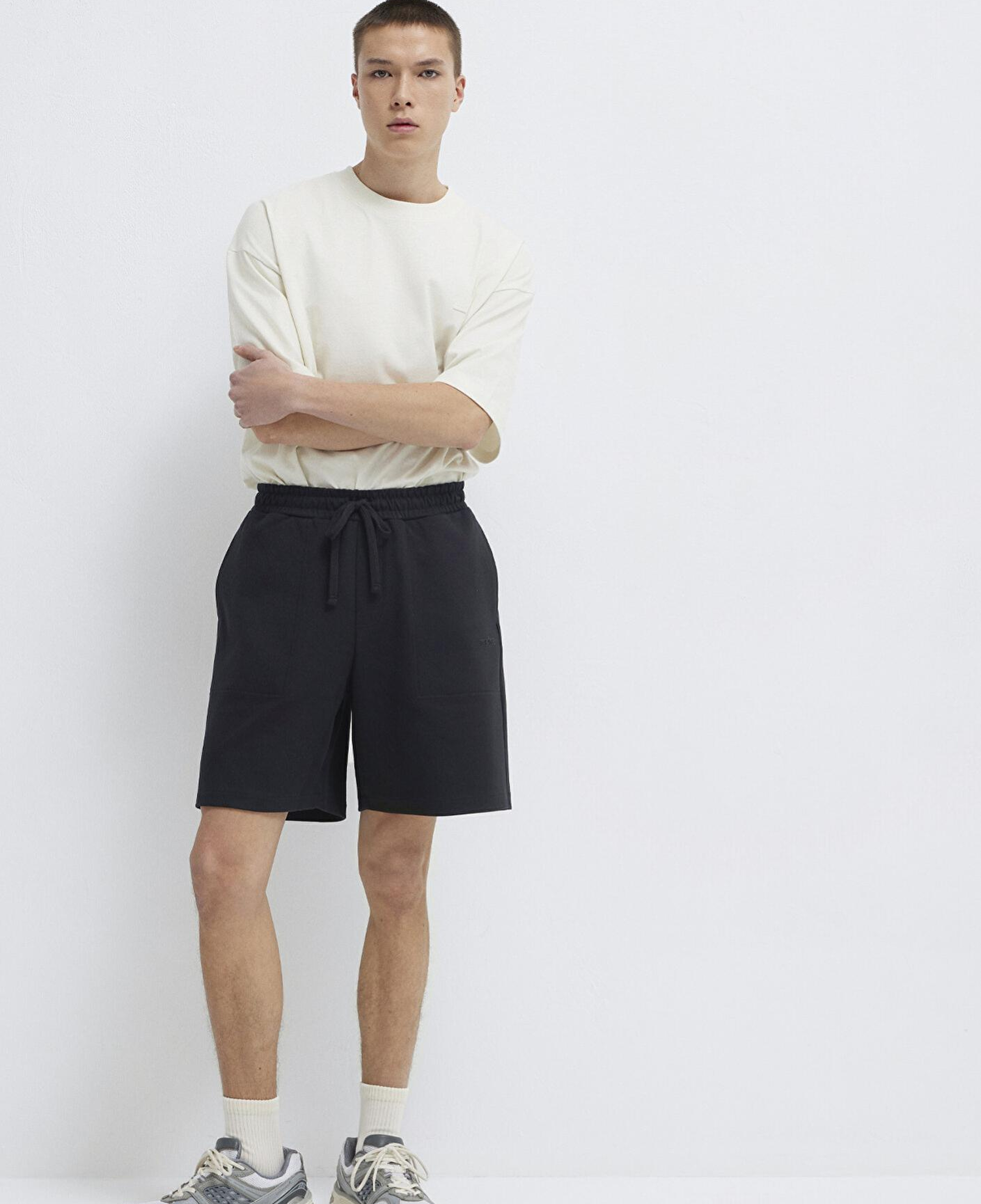 Mavi MVJNS Baskılı Siyah Şort 0010586-900