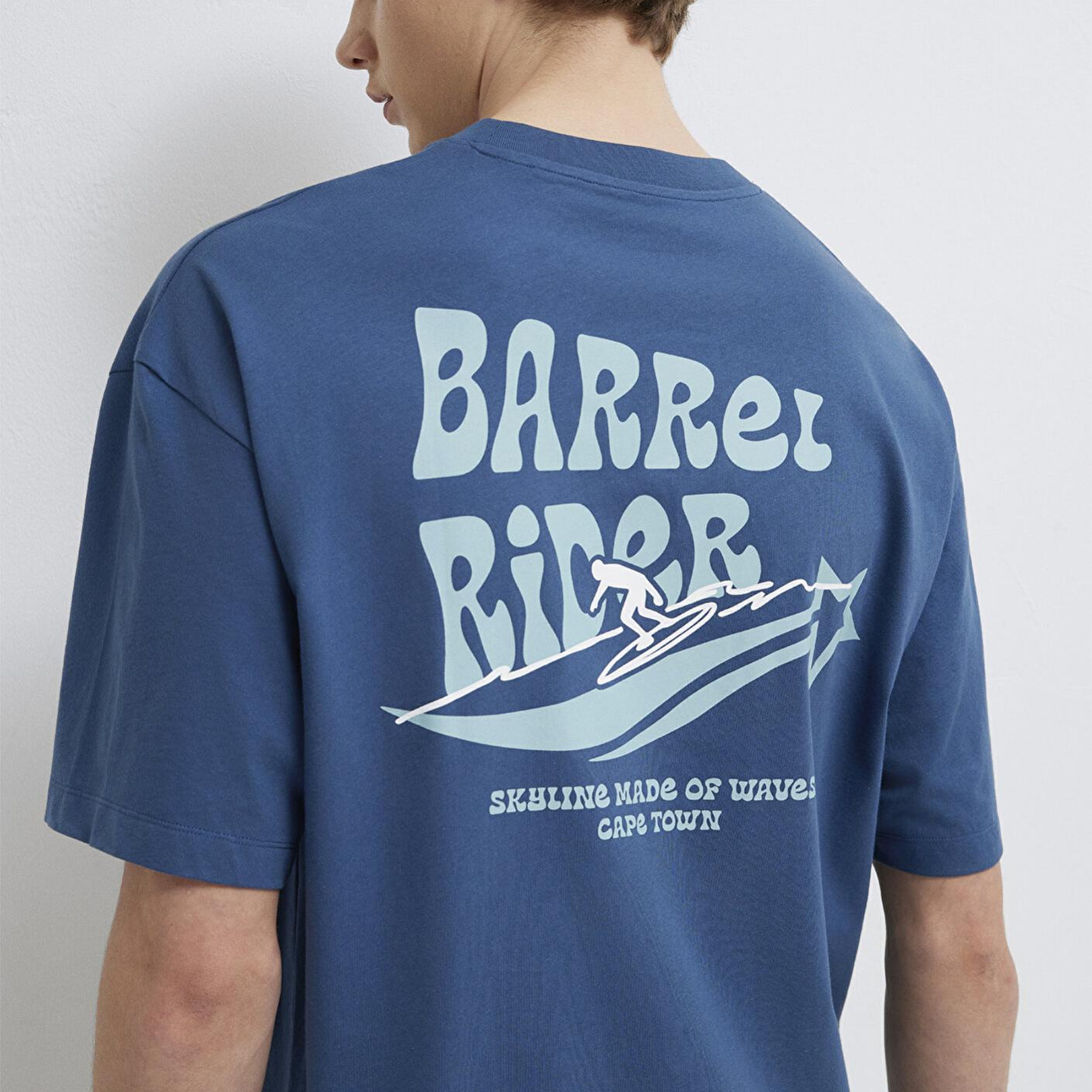 Mavi Cape Town Baskılı Lacivert Tişört Oversize / Geniş Kesim 0613297-70718