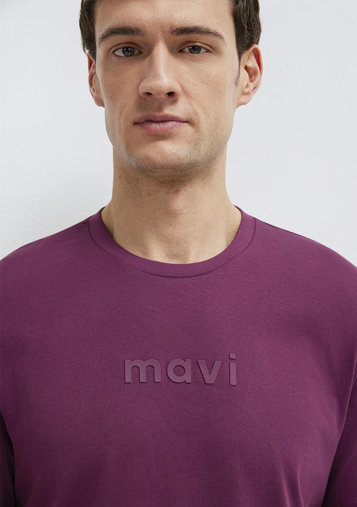 Mavi Mavi Logo Baskılı Mor Tişört Regular Fit / Normal Kesim 0612732-70670