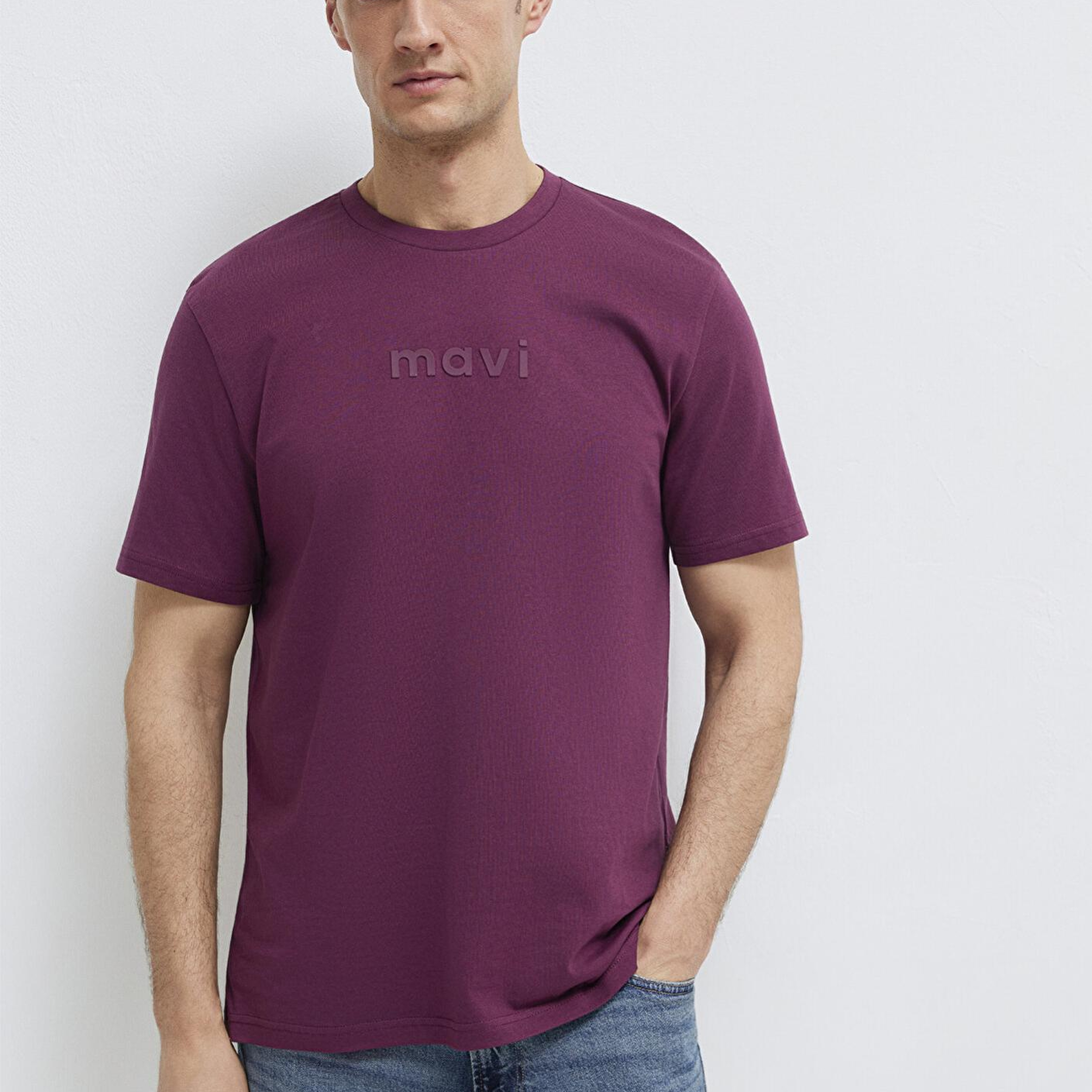 Mavi Mavi Logo Baskılı Mor Tişört Regular Fit / Normal Kesim 0612732-70670