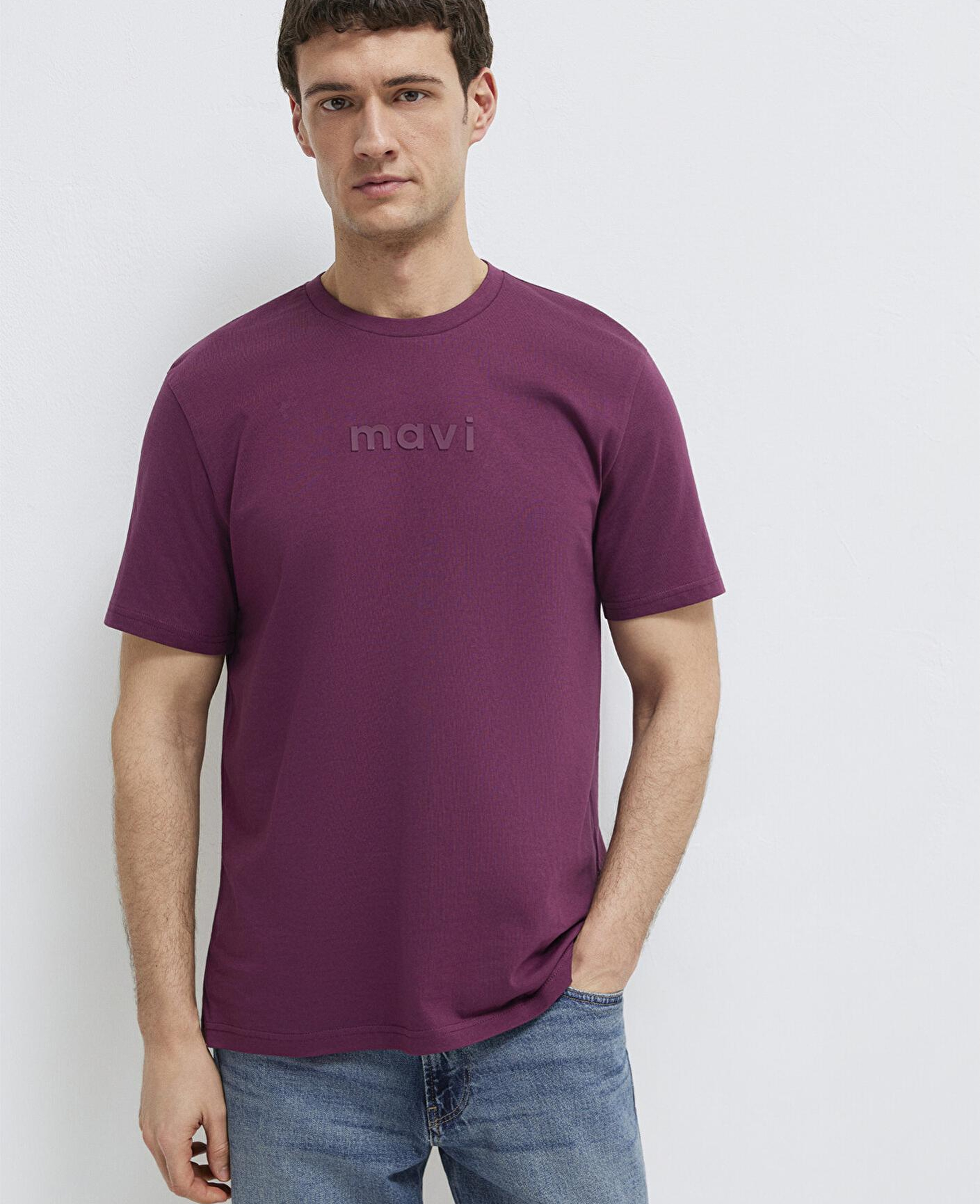 Mavi Mavi Logo Baskılı Mor Tişört Regular Fit / Normal Kesim 0612732-70670