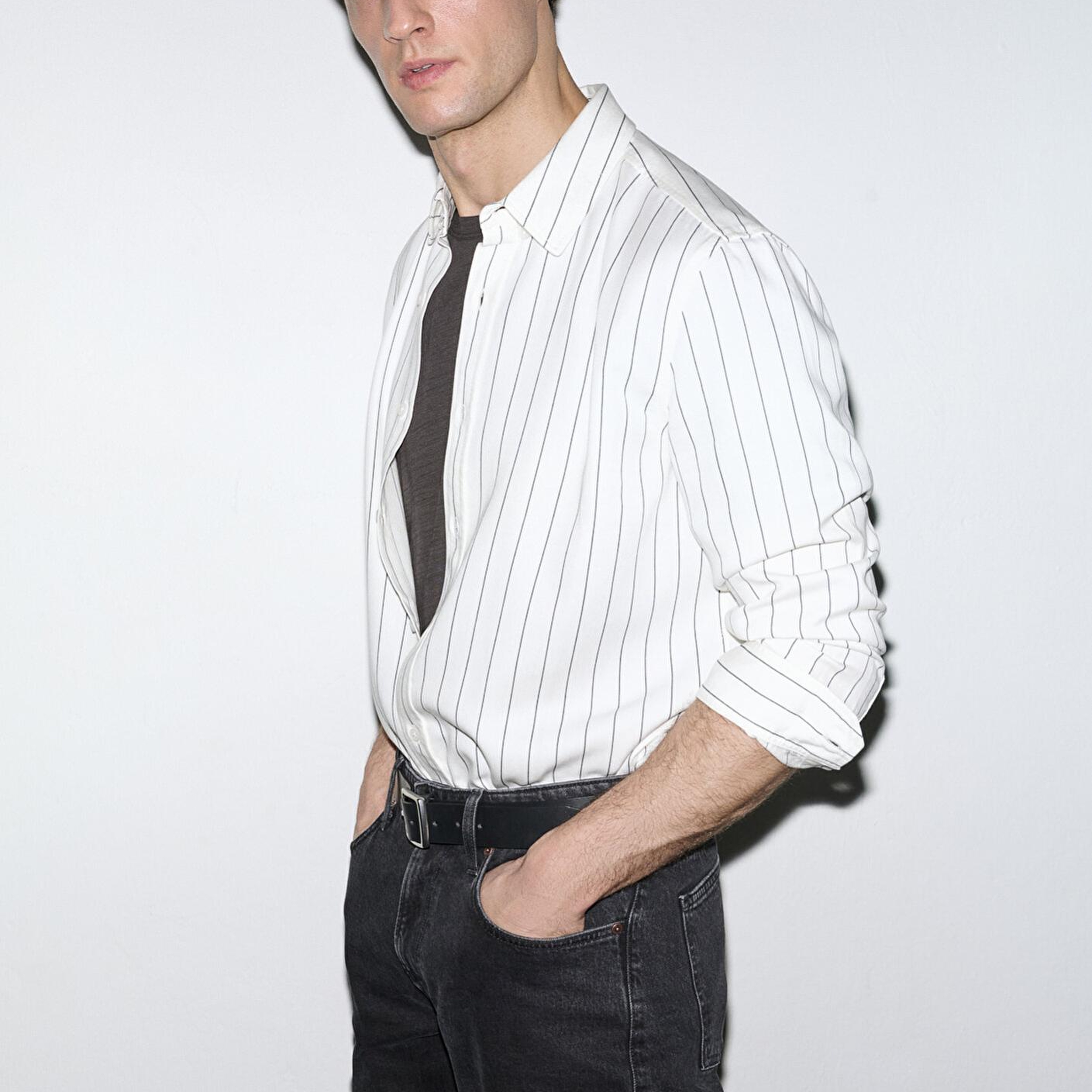 Mavi Çizgili Ekru Gömlek Regular Fit / Normal Kesim 0211891-91494