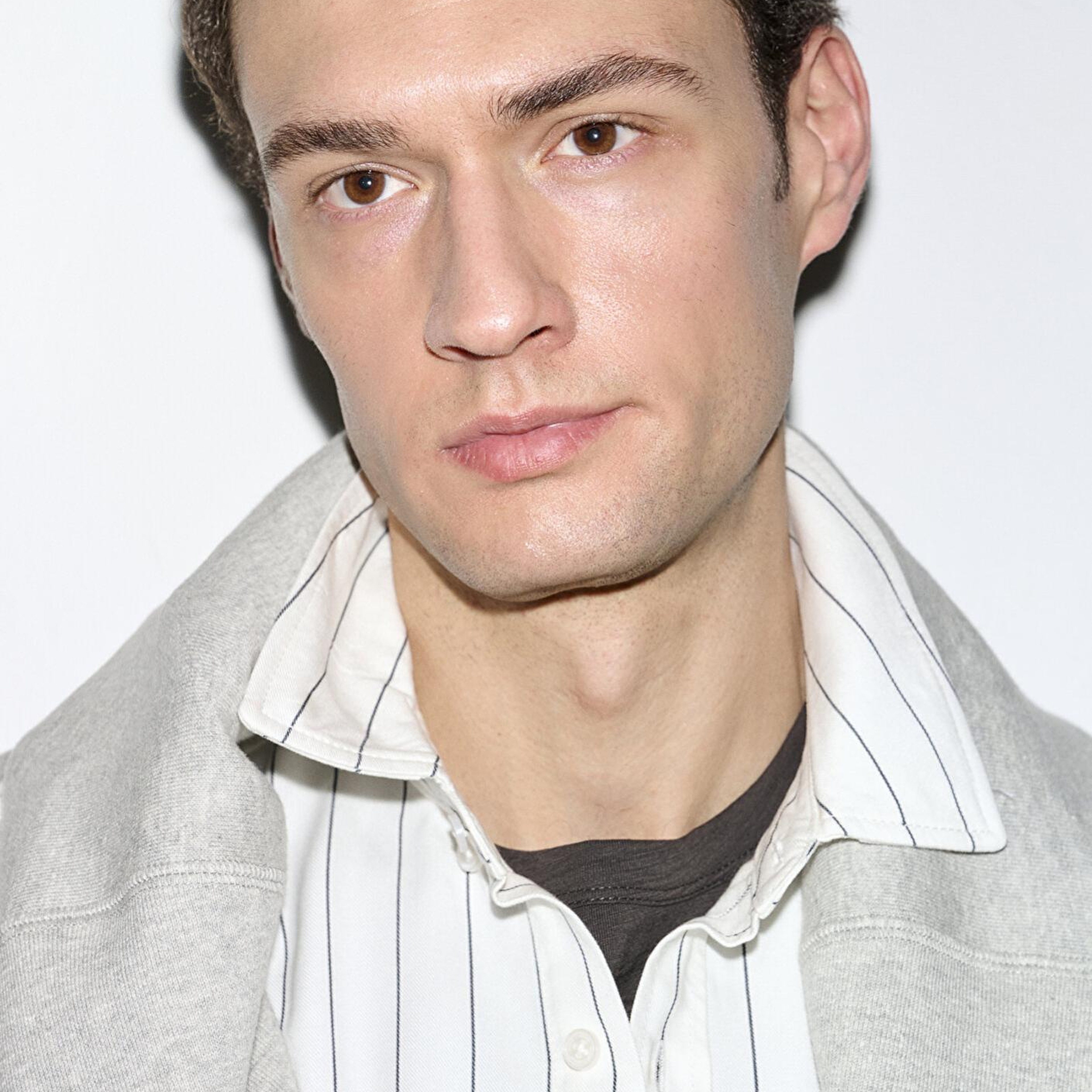 Mavi Çizgili Ekru Gömlek Regular Fit / Normal Kesim 0211891-91494