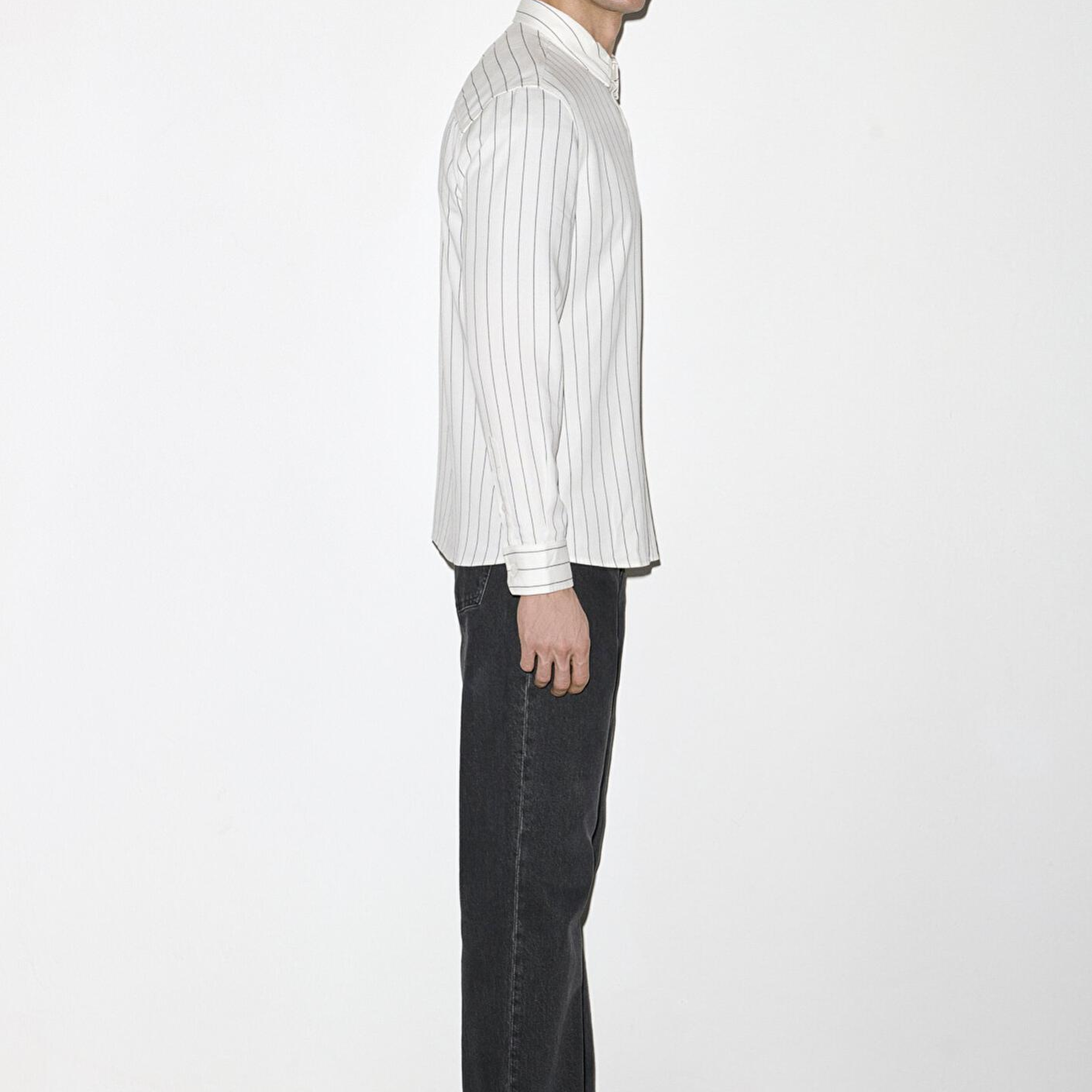 Mavi Çizgili Ekru Gömlek Regular Fit / Normal Kesim 0211891-91494