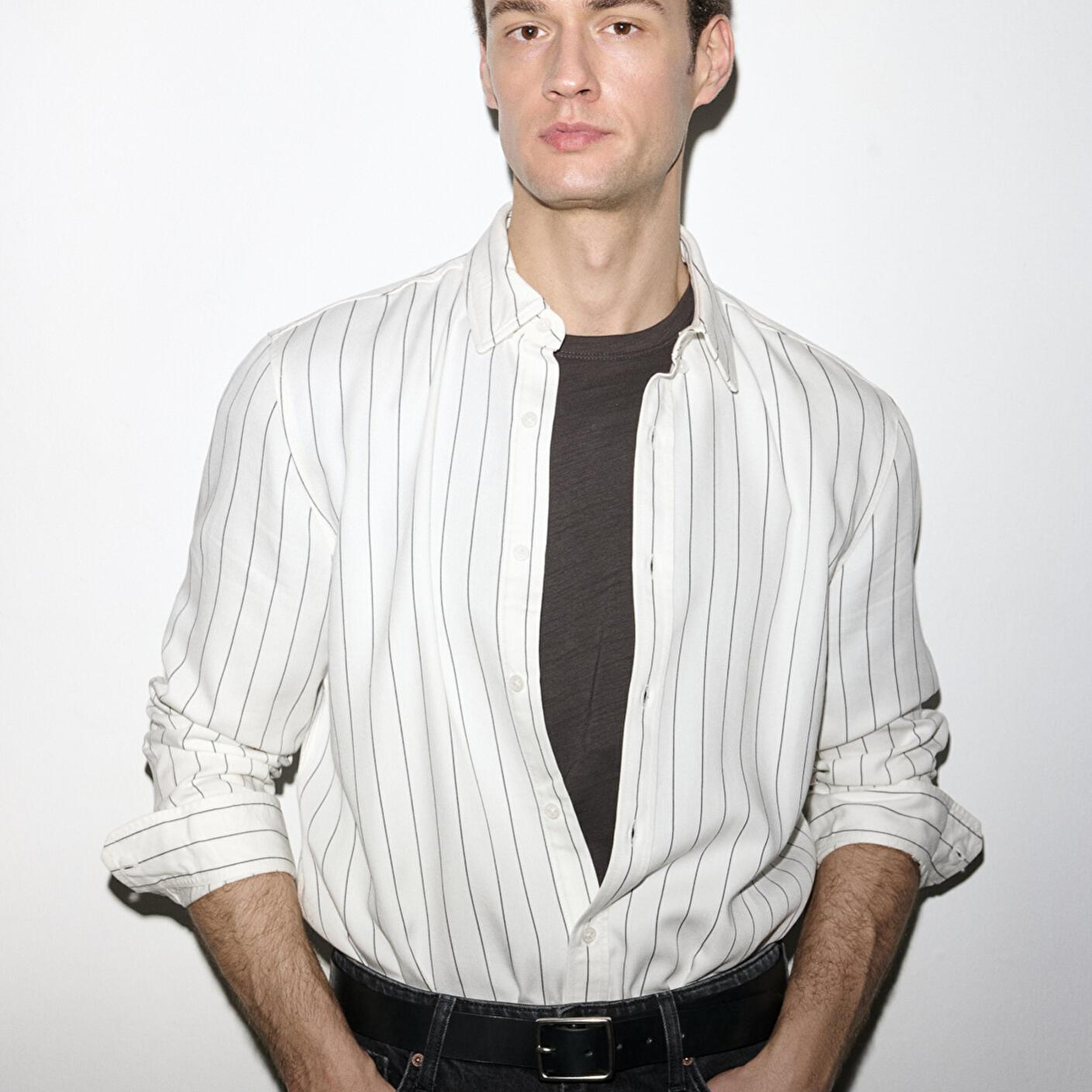 Mavi Çizgili Ekru Gömlek Regular Fit / Normal Kesim 0211891-91494