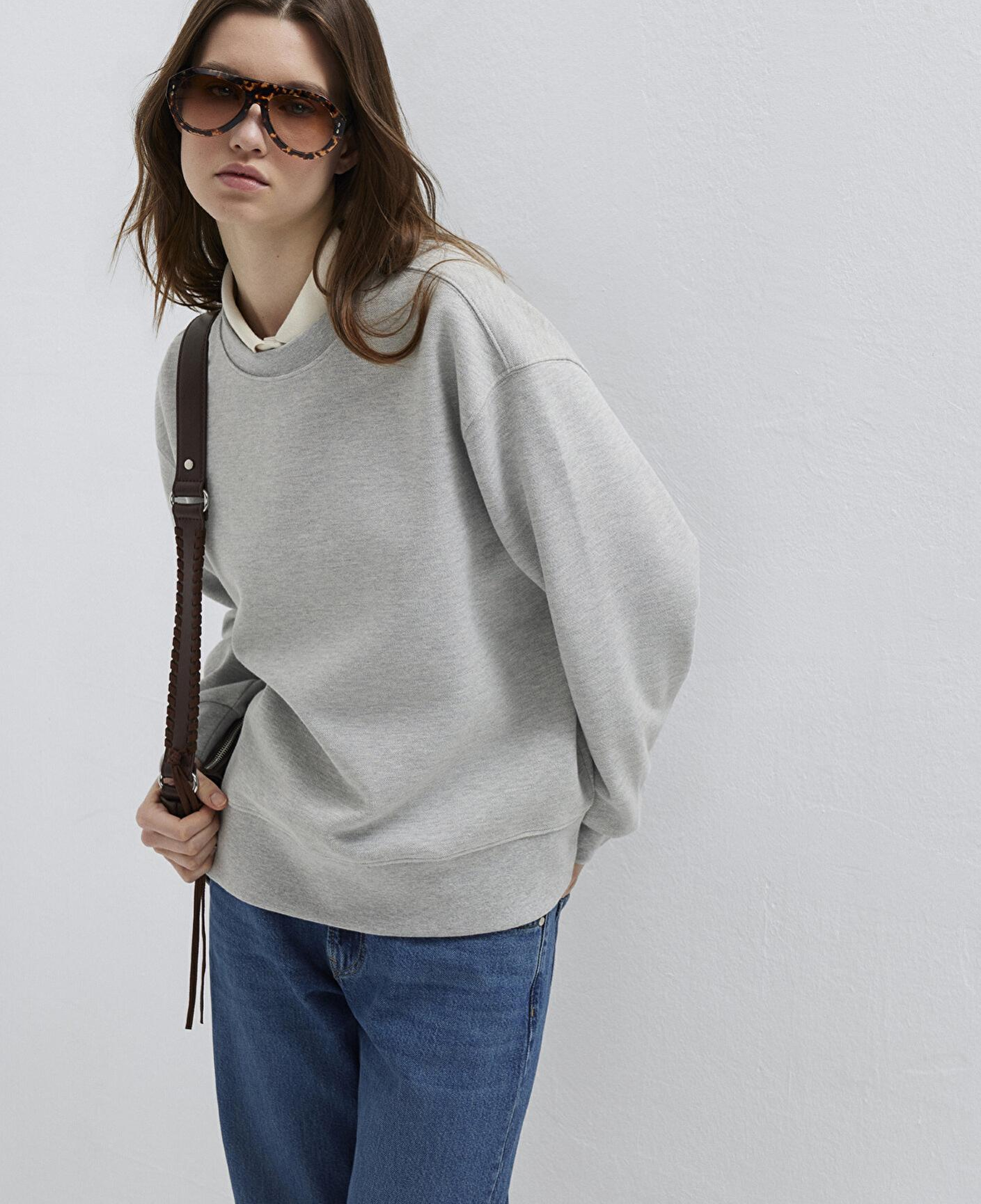 Mavi Bisiklet Yaka Gri Sweatshirt 1S10493-88468