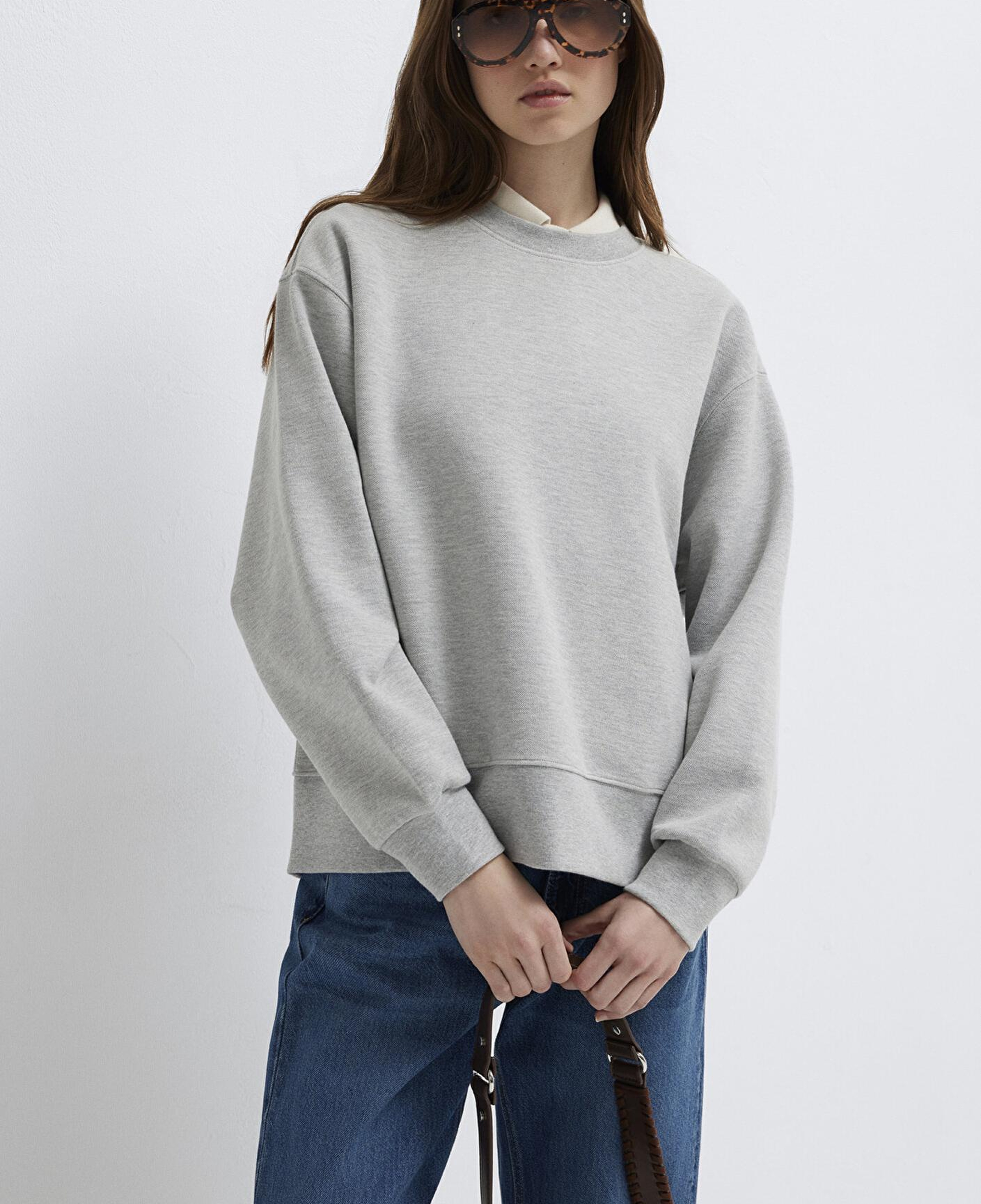 Mavi Bisiklet Yaka Gri Sweatshirt 1S10493-88468