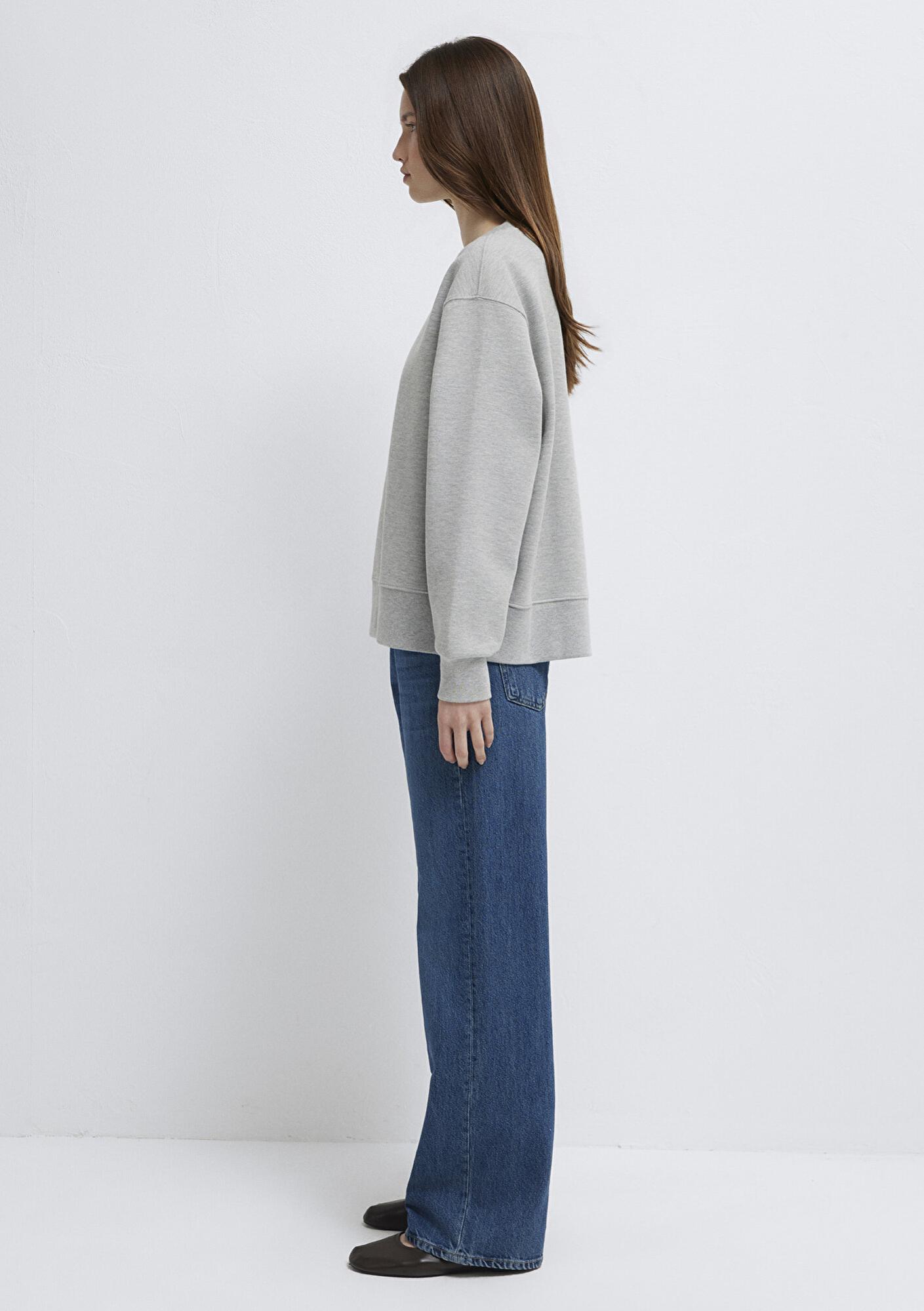 Mavi Bisiklet Yaka Gri Sweatshirt 1S10493-88468