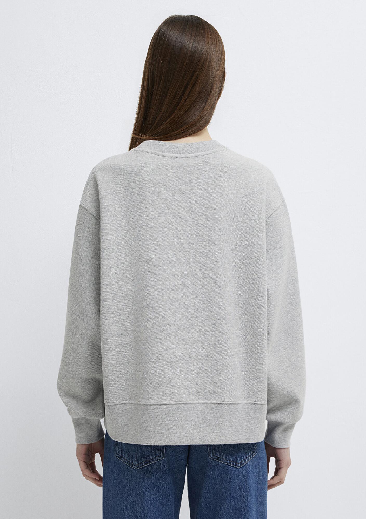 Mavi Bisiklet Yaka Gri Sweatshirt 1S10493-88468