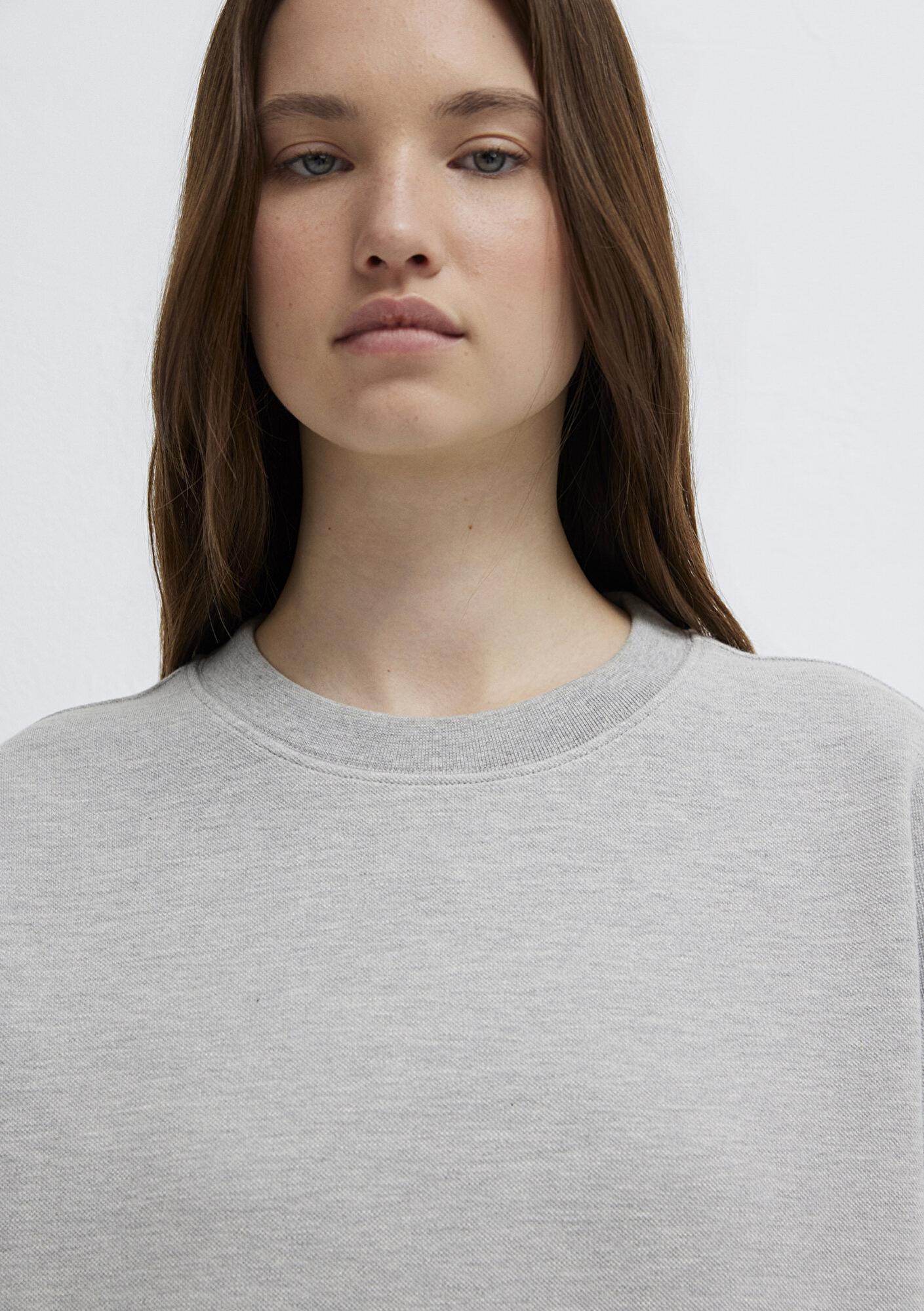 Mavi Bisiklet Yaka Gri Sweatshirt 1S10493-88468