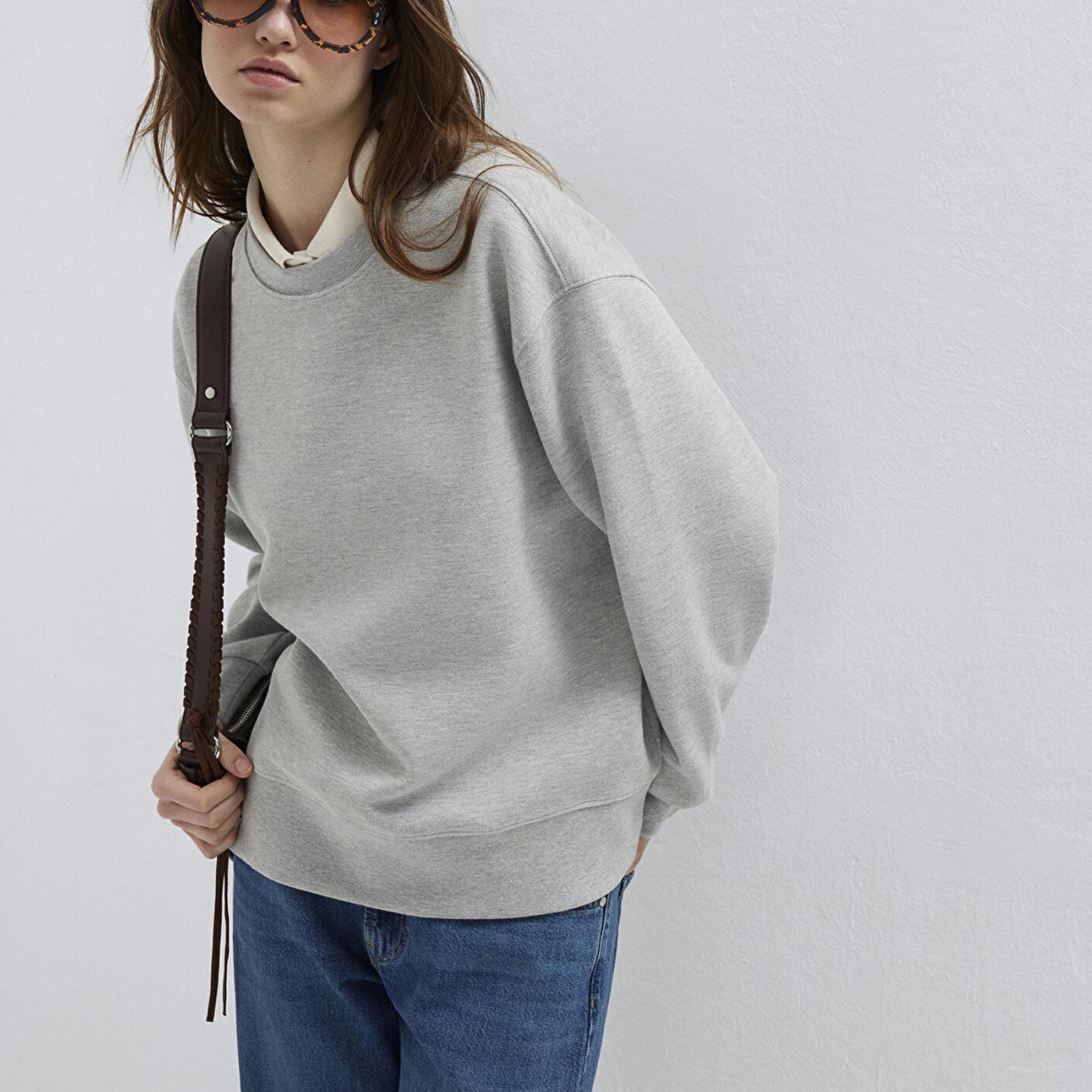 Mavi Bisiklet Yaka Gri Sweatshirt 1S10493-88468