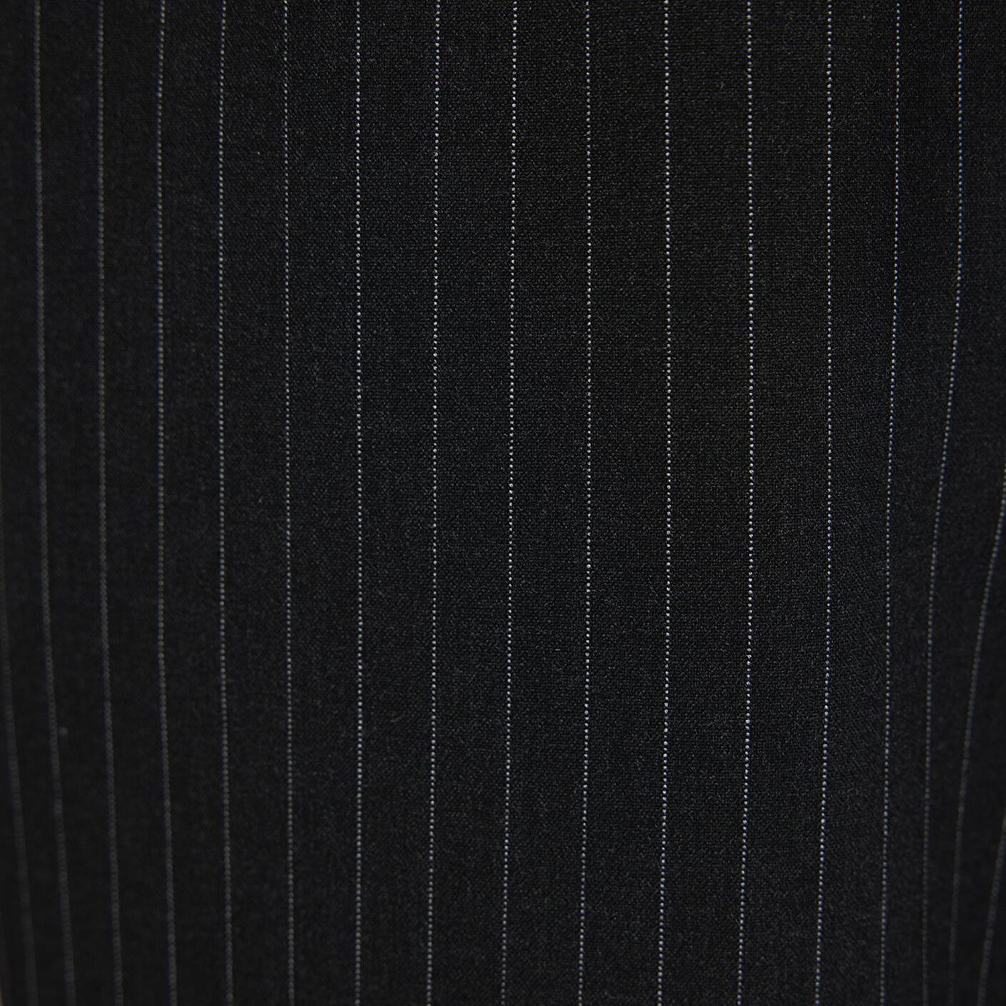 Mavi Beli Bağcıklı Çizgili Antrasit Pantolon 1011153-91492