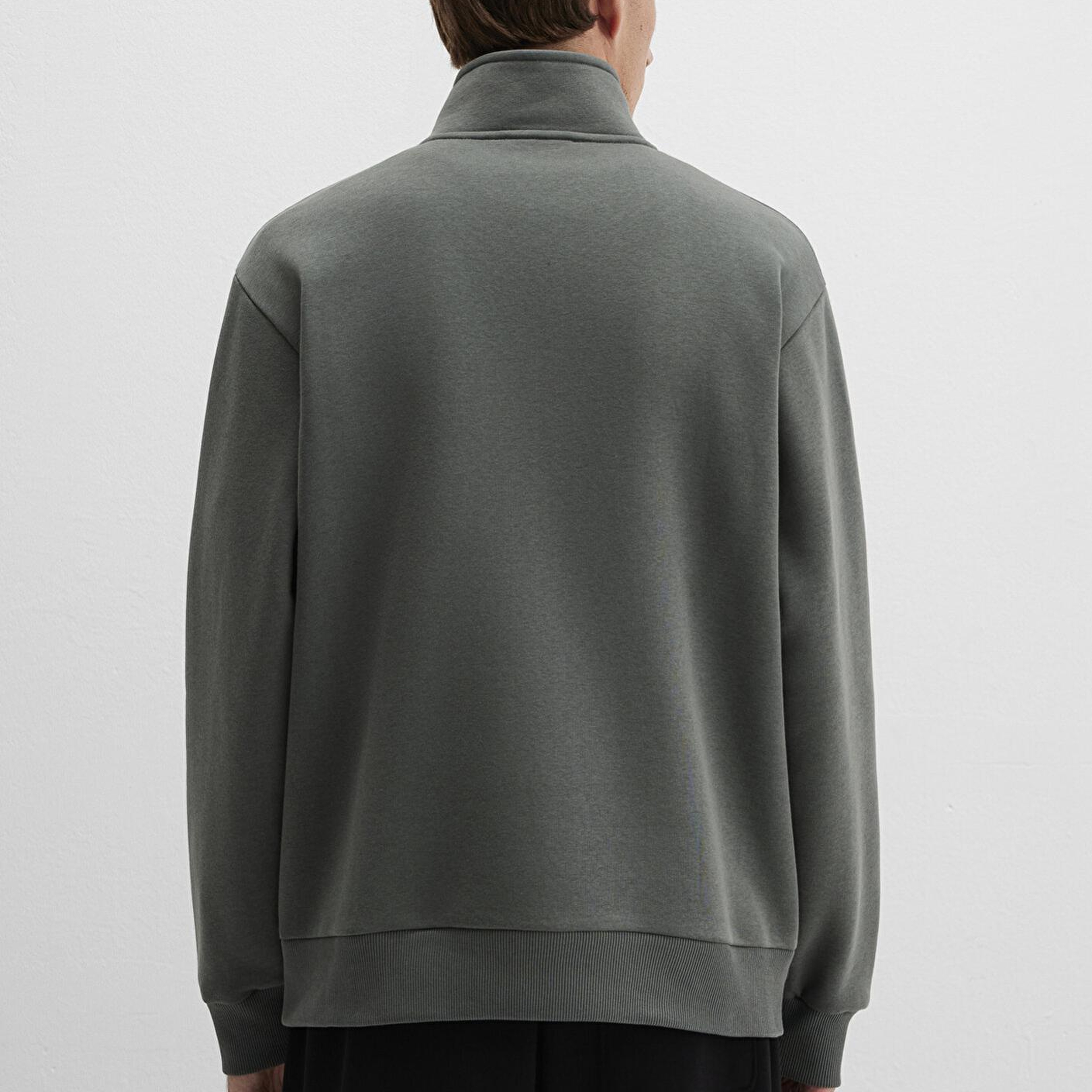 Mavi Yarı Fermuarlı Mavi Logo Baskılı Yeşil Sweatshirt 0S10585-71598