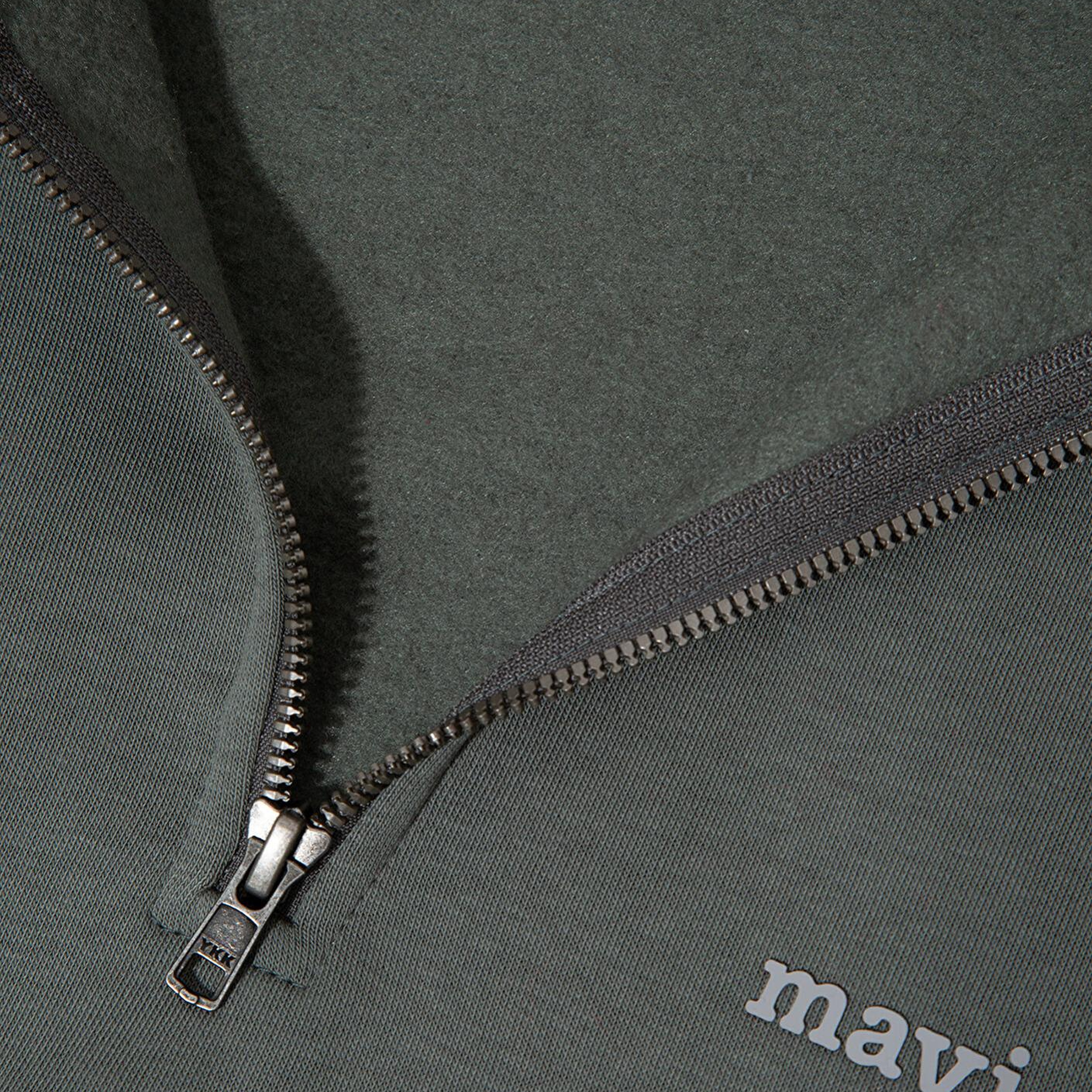 Mavi Yarı Fermuarlı Mavi Logo Baskılı Yeşil Sweatshirt 0S10585-71598