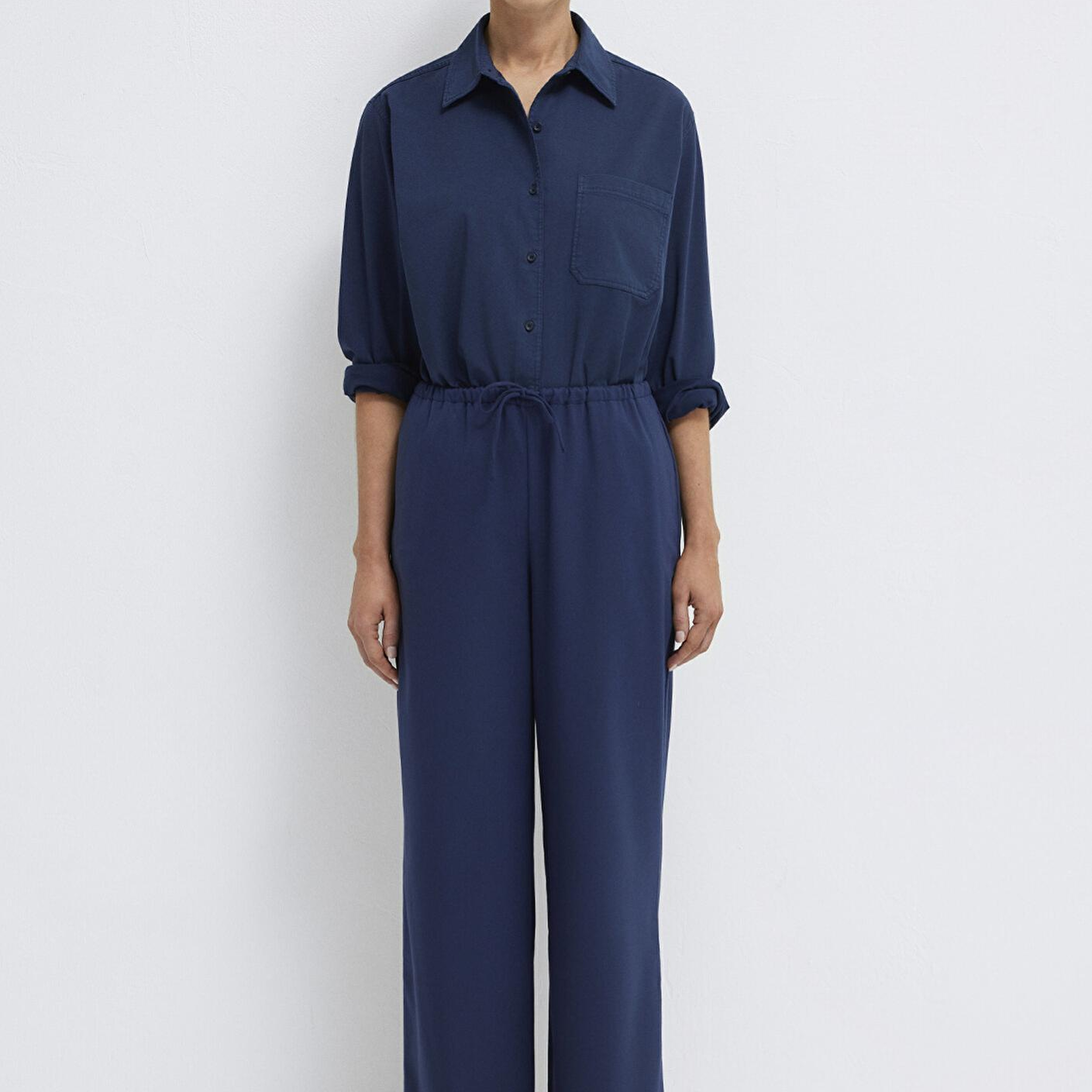 Mavi Beli Bağcıklı Lacivert Pantolon 1011153-70497