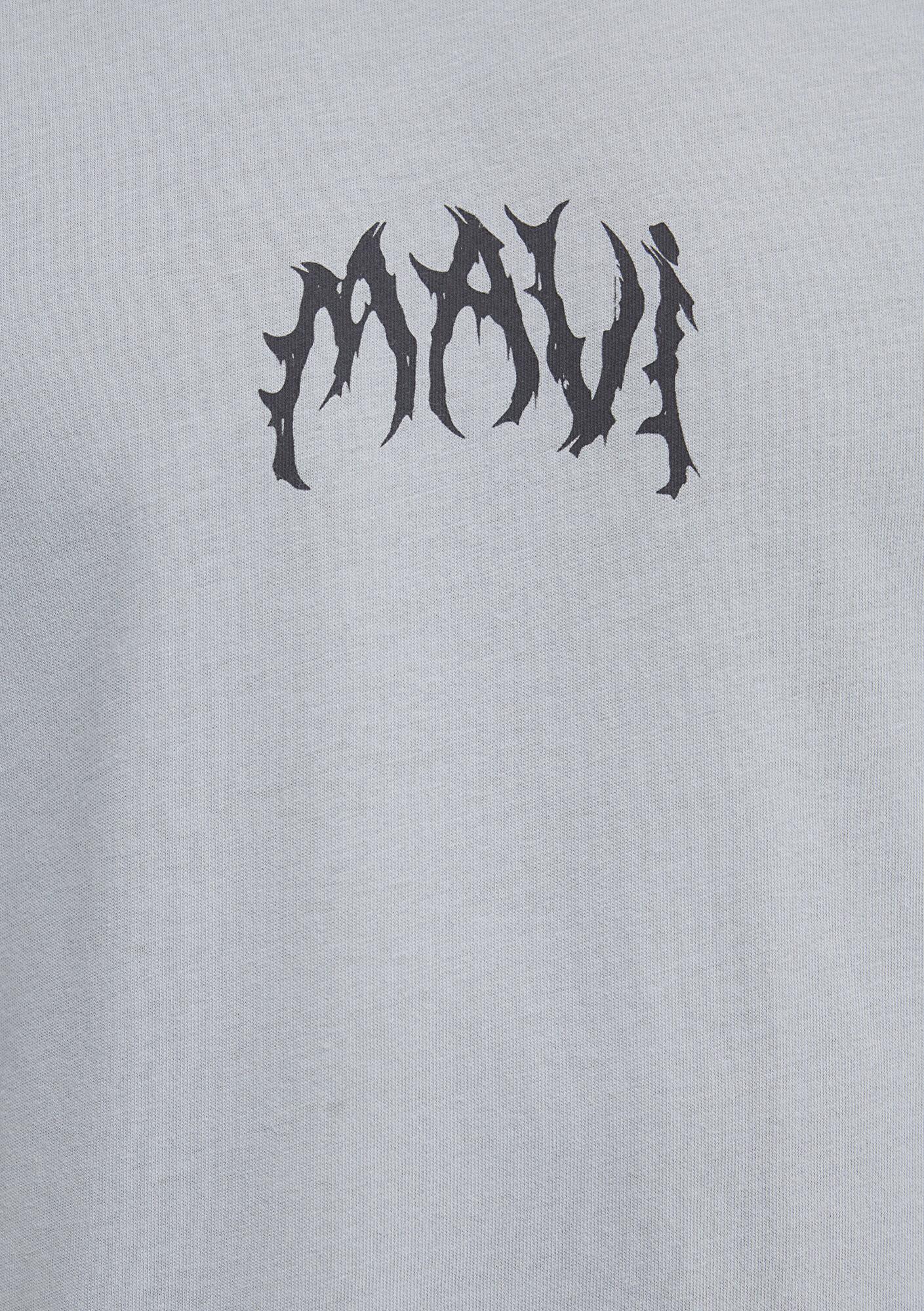 Mavi Mavi Sırt Baskılı Gri Tişört Oversize / Geniş Kesim 0613210-70093