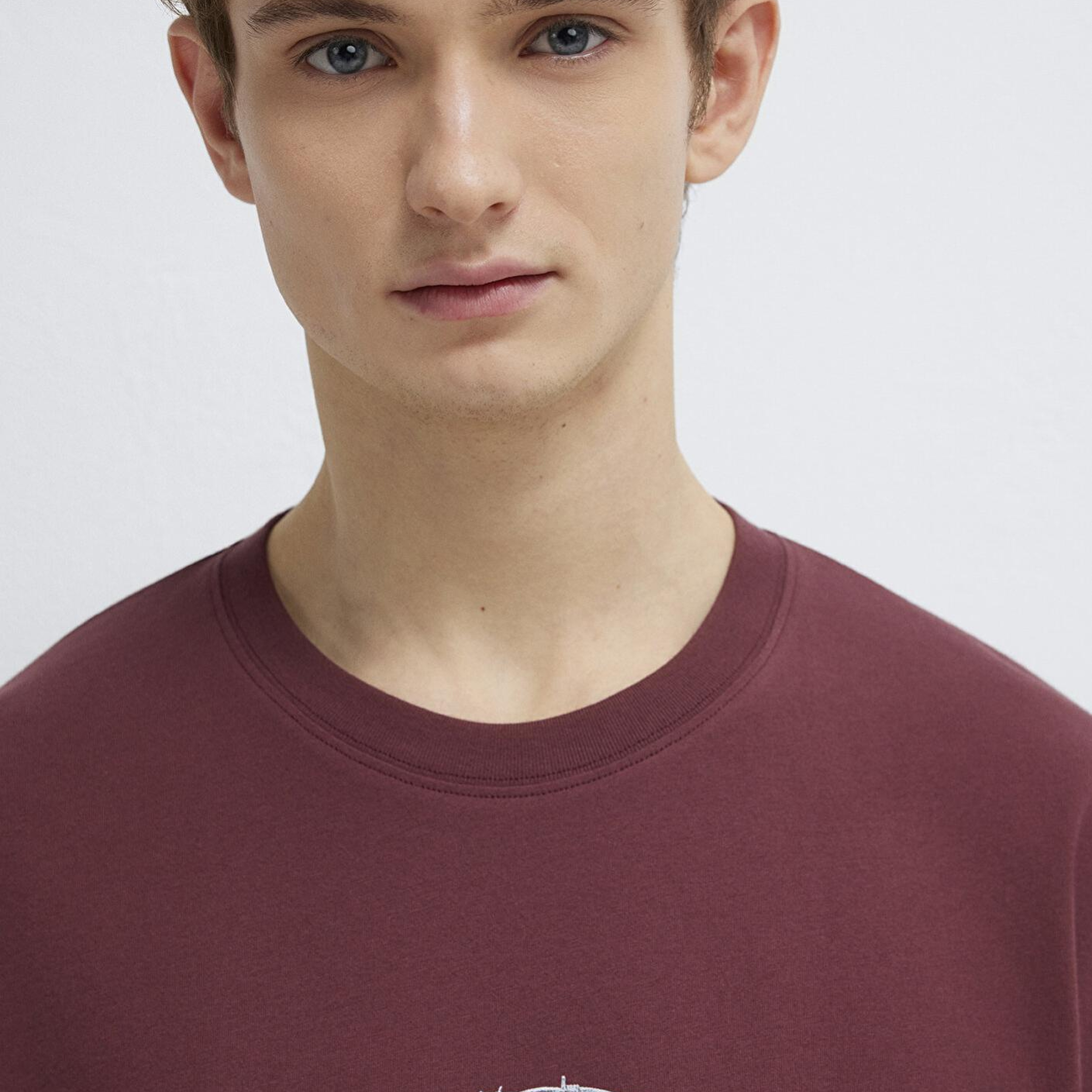 Mavi Mavi Baskılı Bordo Tişört Oversize / Geniş Kesim 0613211-70396