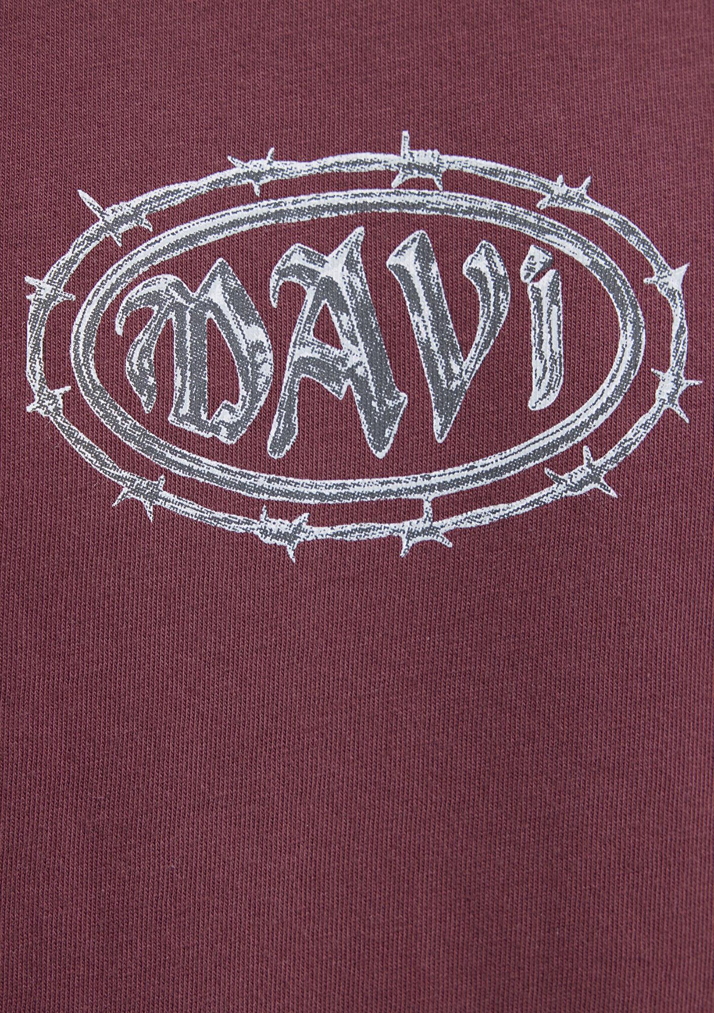 Mavi Mavi Baskılı Bordo Tişört Oversize / Geniş Kesim 0613211-70396