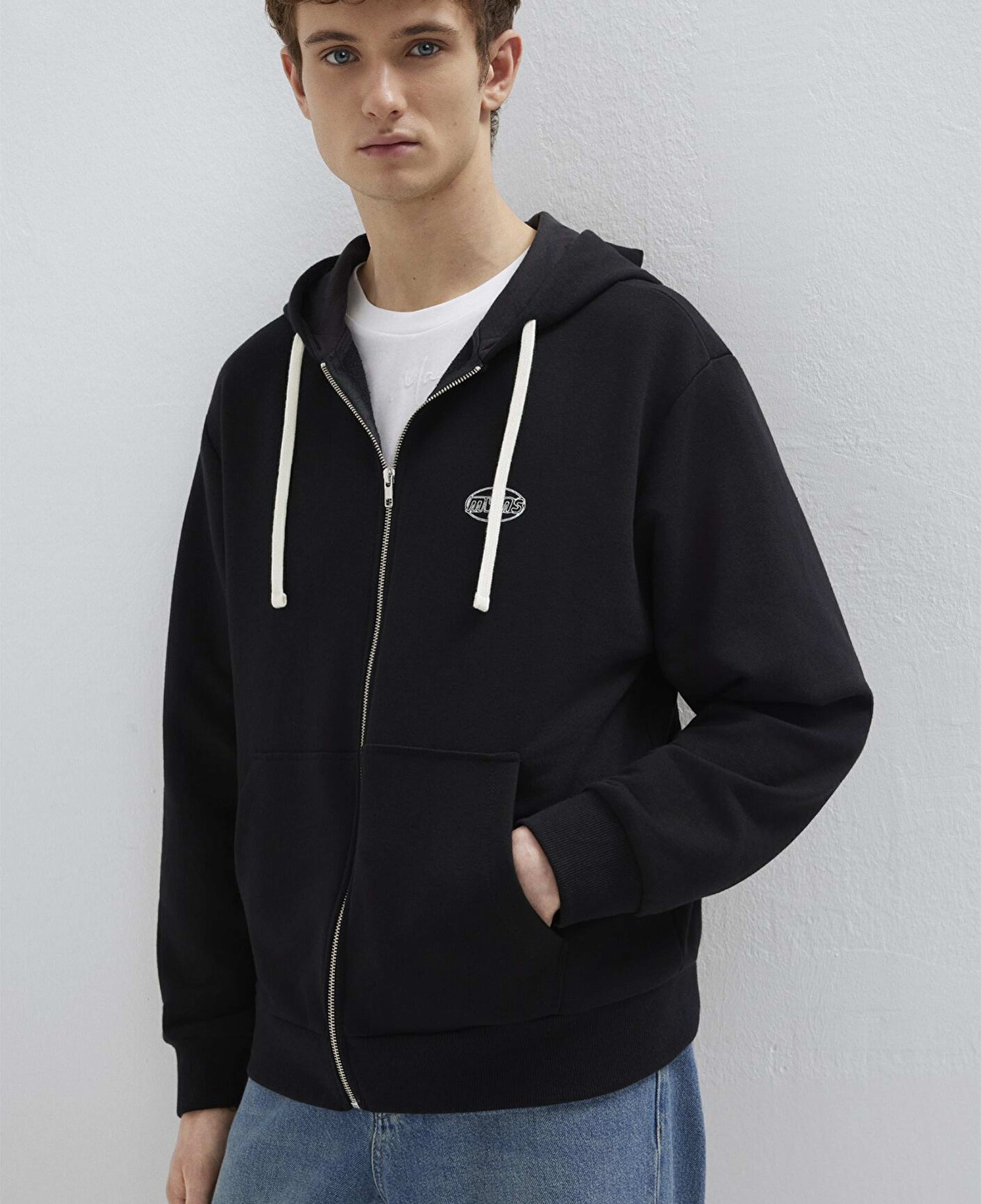 Mavi Mavi Logo Baskılı Fermuarlı Sweatshirt 0S10557-900